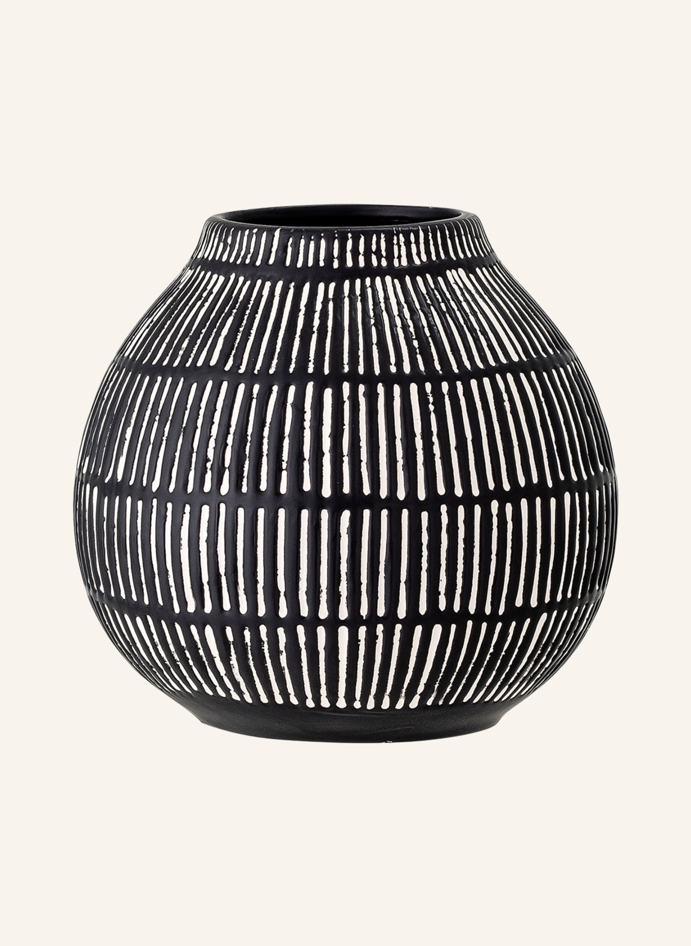 Bloomingville Vase ELVEDA, Color: BLACK/ WHITE (Image 1)