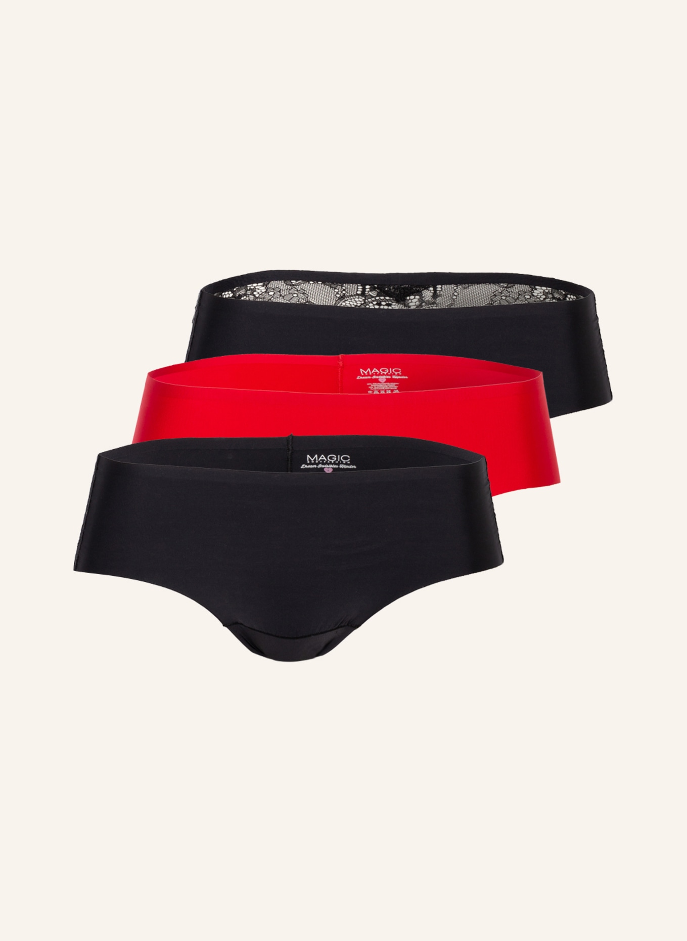 MAGIC Bodyfashion 3-pack panties HOLIDAY GIFTPACK , Color: BLACK/ RED (Image 1)