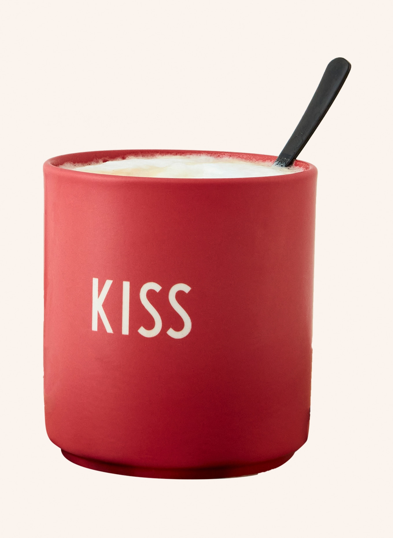 DESIGN LETTERS Cup KISS, Color: LIGHT RED (Image 2)