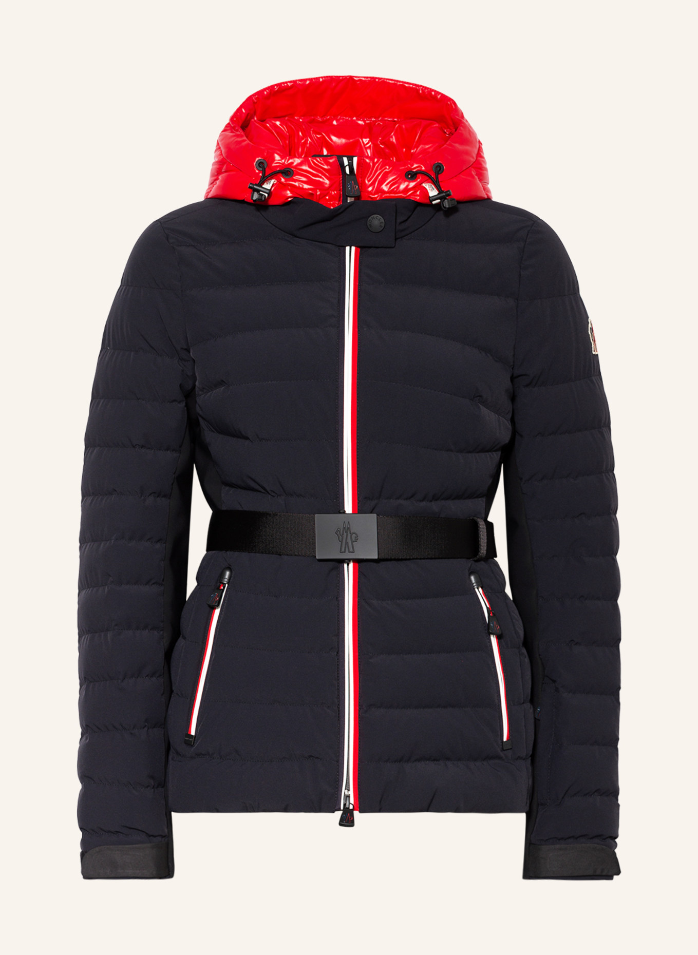 MONCLER GRENOBLE Down ski jacket BRUCHE, Color: BLACK/ RED (Image 1)