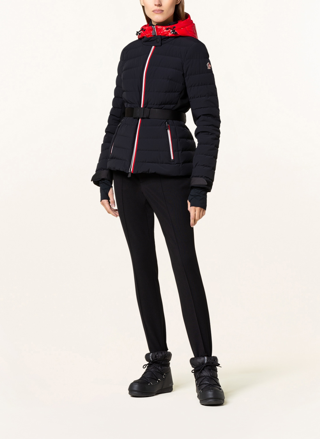 MONCLER GRENOBLE Down ski jacket BRUCHE, Color: BLACK/ RED (Image 2)