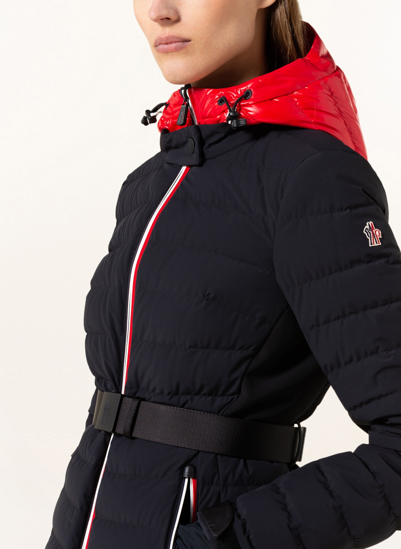 MONCLER GRENOBLE Down ski jacket BRUCHE, Color: BLACK/ RED (Image 5)