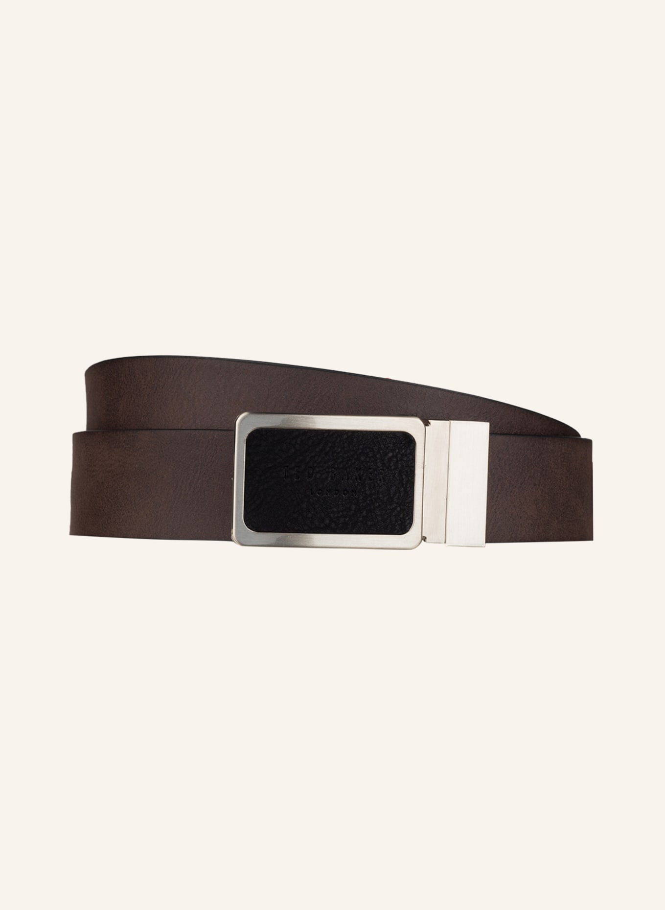 TED BAKER Set RATE: Reversible leather belt and buckles, Color: BLACK (Image 4)