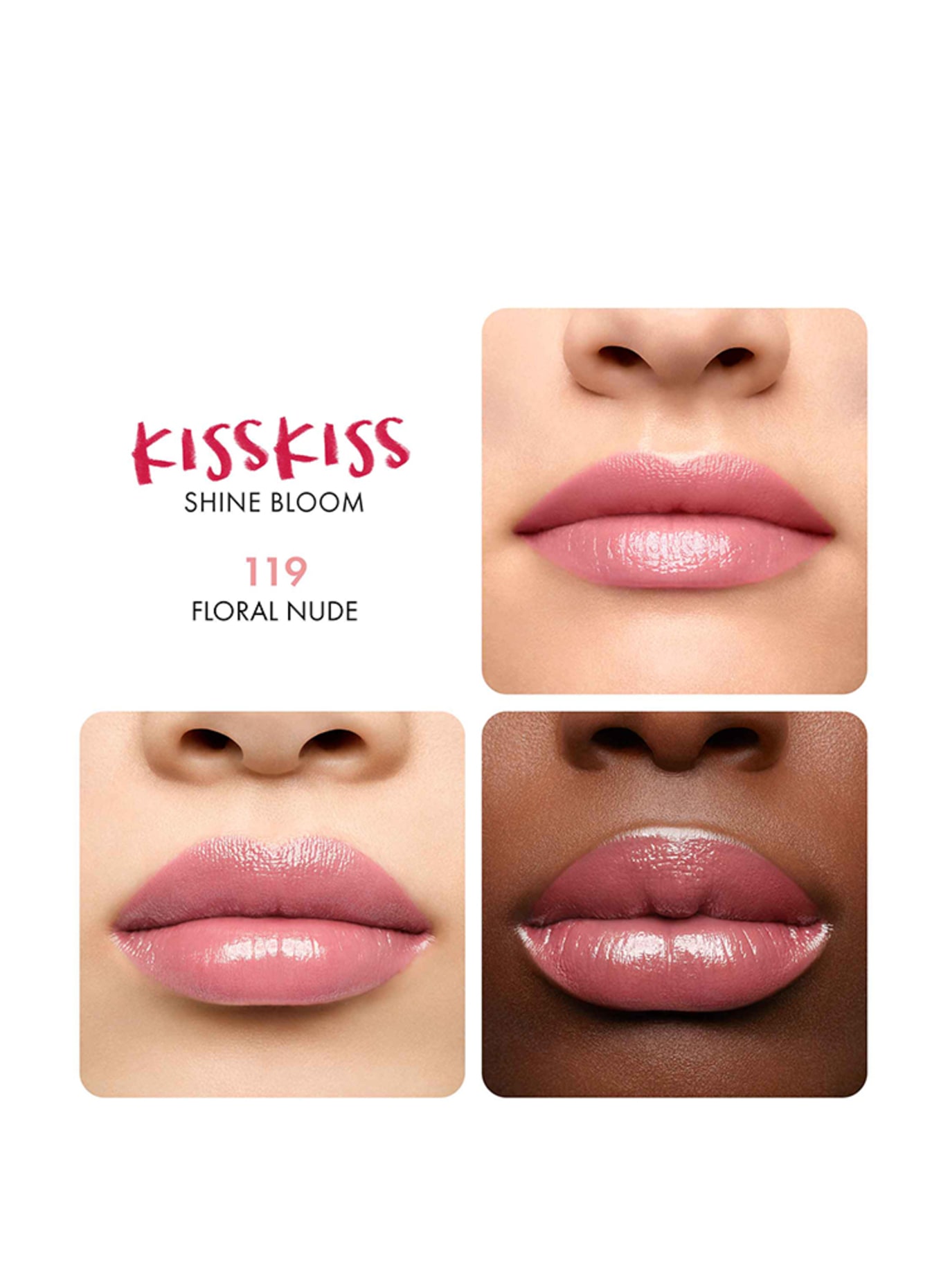GUERLAIN KISS KISS SHINE BLOOM: 119 FLORAL NUDE