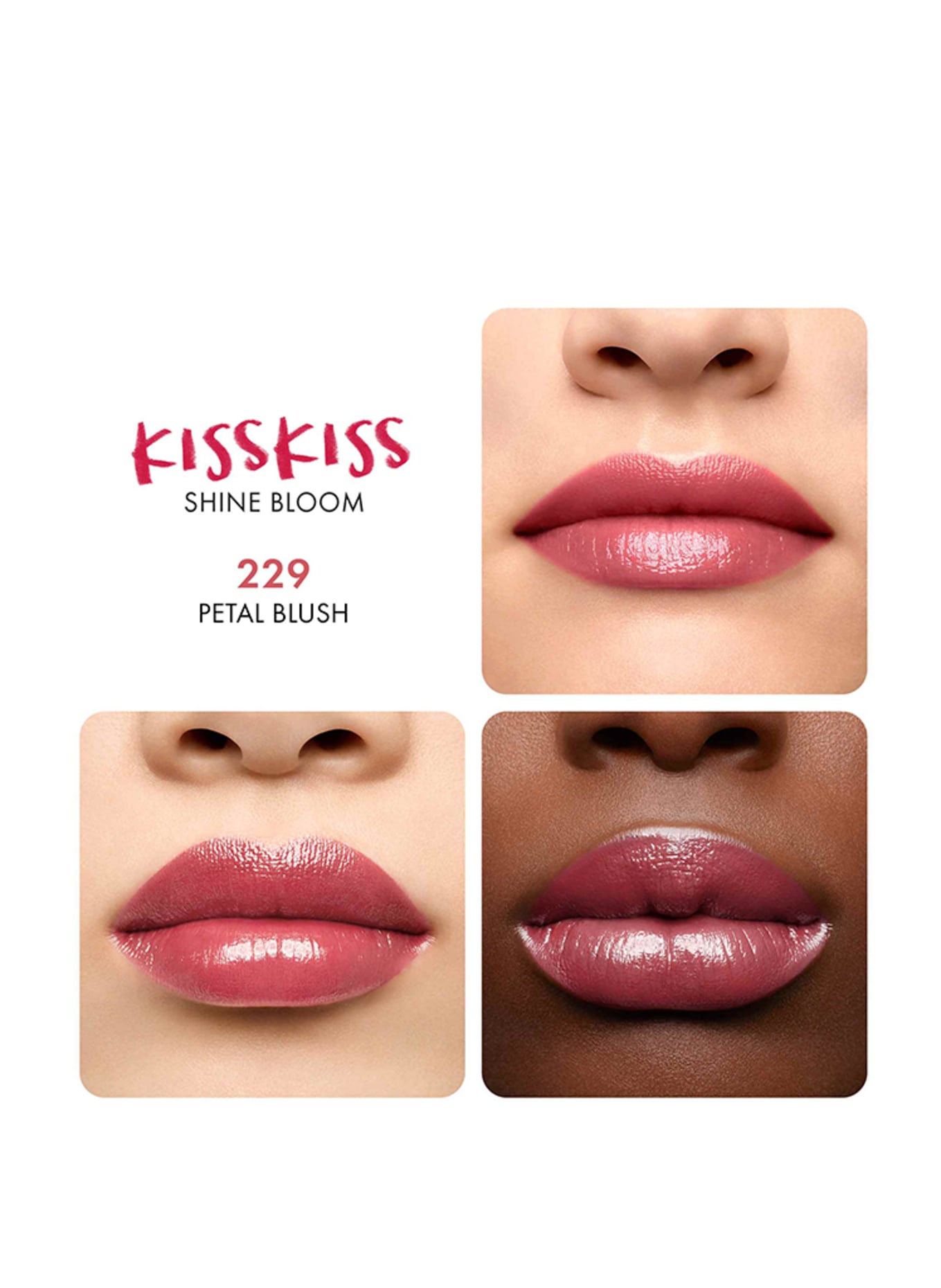 GUERLAIN KISS KISS SHINE BLOOM: 229 PETAL BLUSH