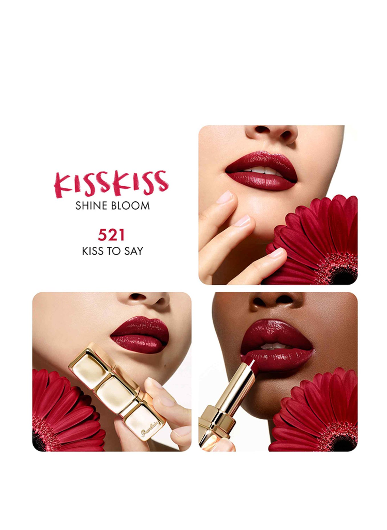 GUERLAIN KISS KISS SHINE BLOOM: 521 KISS TO SAY
