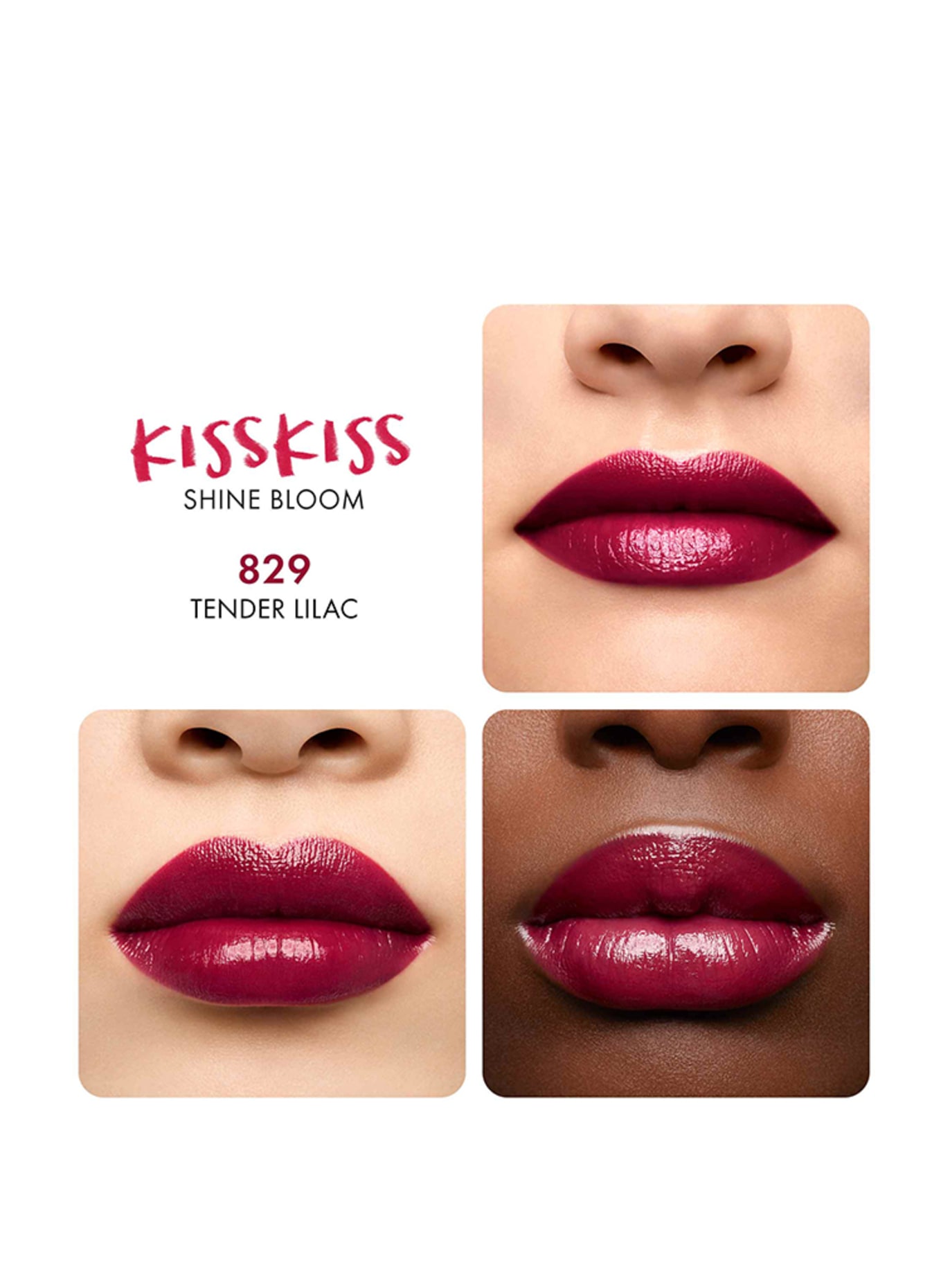 GUERLAIN KISS KISS SHINE BLOOM: 829 TENDER LILAC