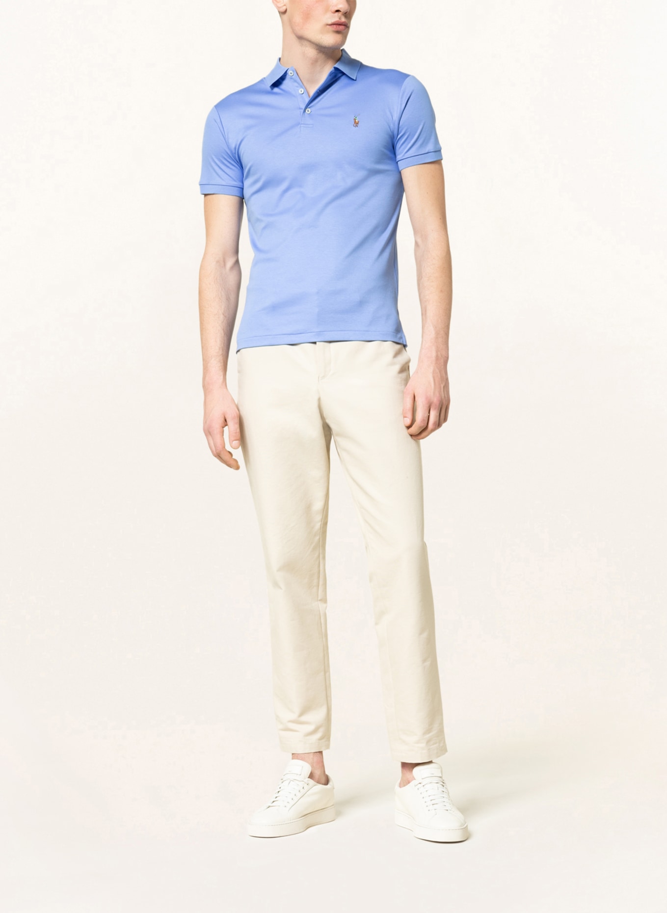 POLO RALPH LAUREN Jersey polo shirt slim fit, Color: LIGHT BLUE (Image 2)