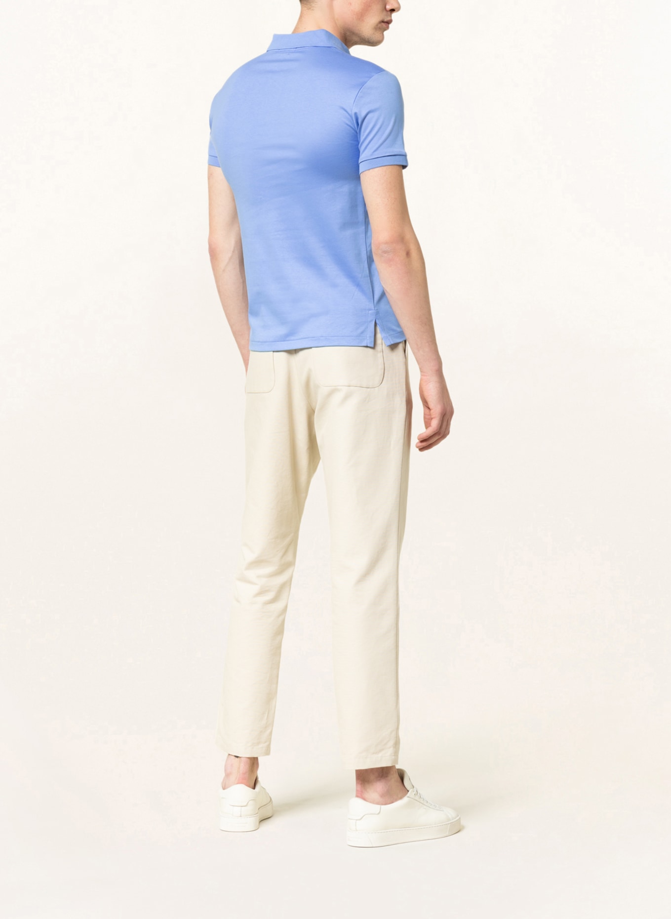 POLO RALPH LAUREN Jersey polo shirt slim fit, Color: LIGHT BLUE (Image 3)