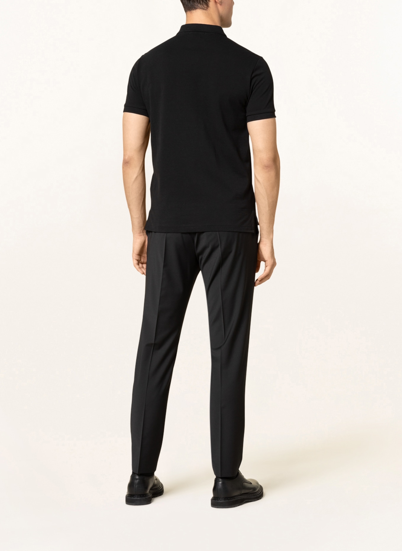 POLO RALPH LAUREN Piqué polo shirt custom slim fit , Color: BLACK (Image 3)