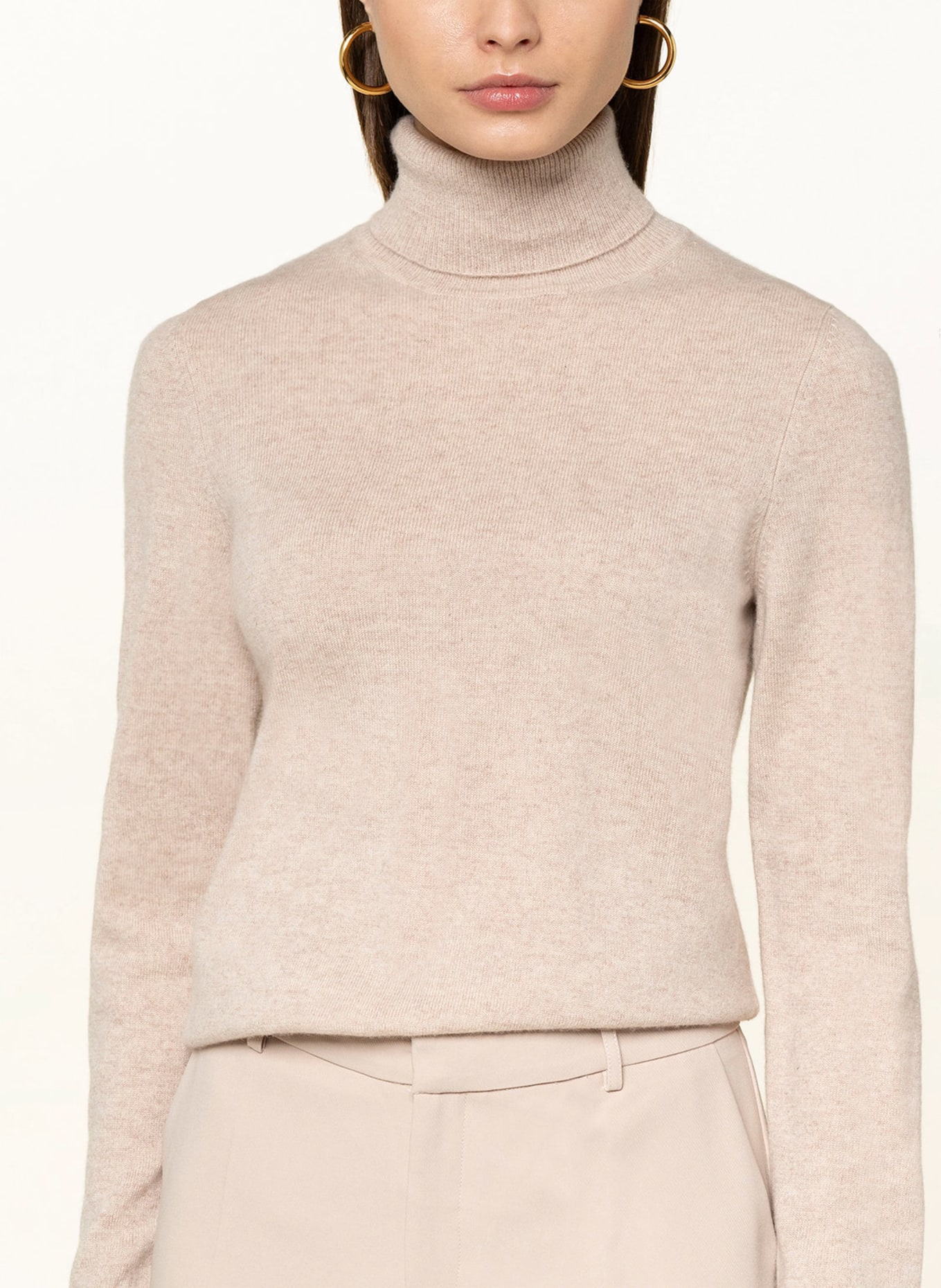 REPEAT Turtleneck sweater in cashmere, Color: CREAM (Image 4)