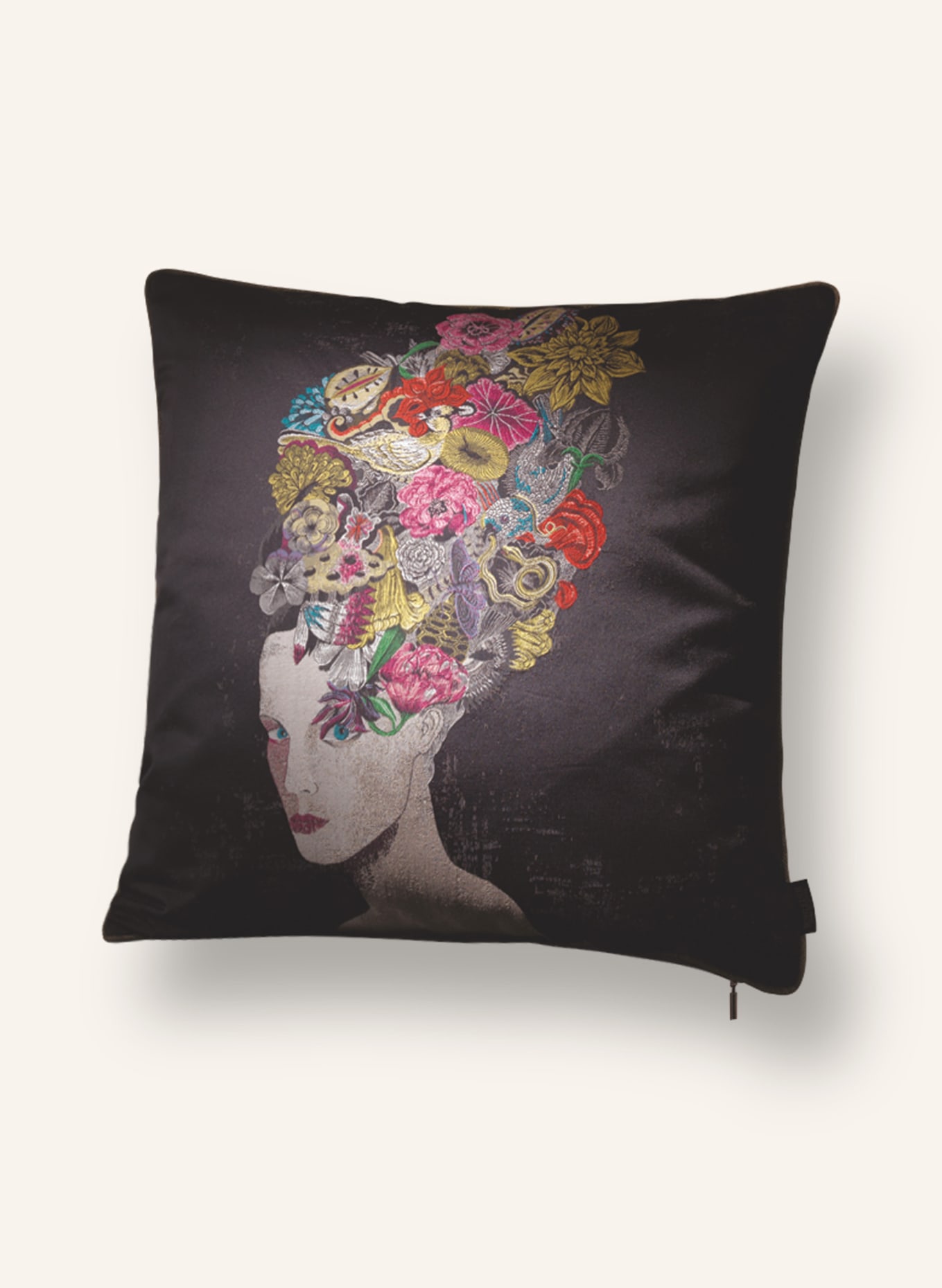 ROHLEDER Dekokissen: SCHWARZ / DUNKELGRAU