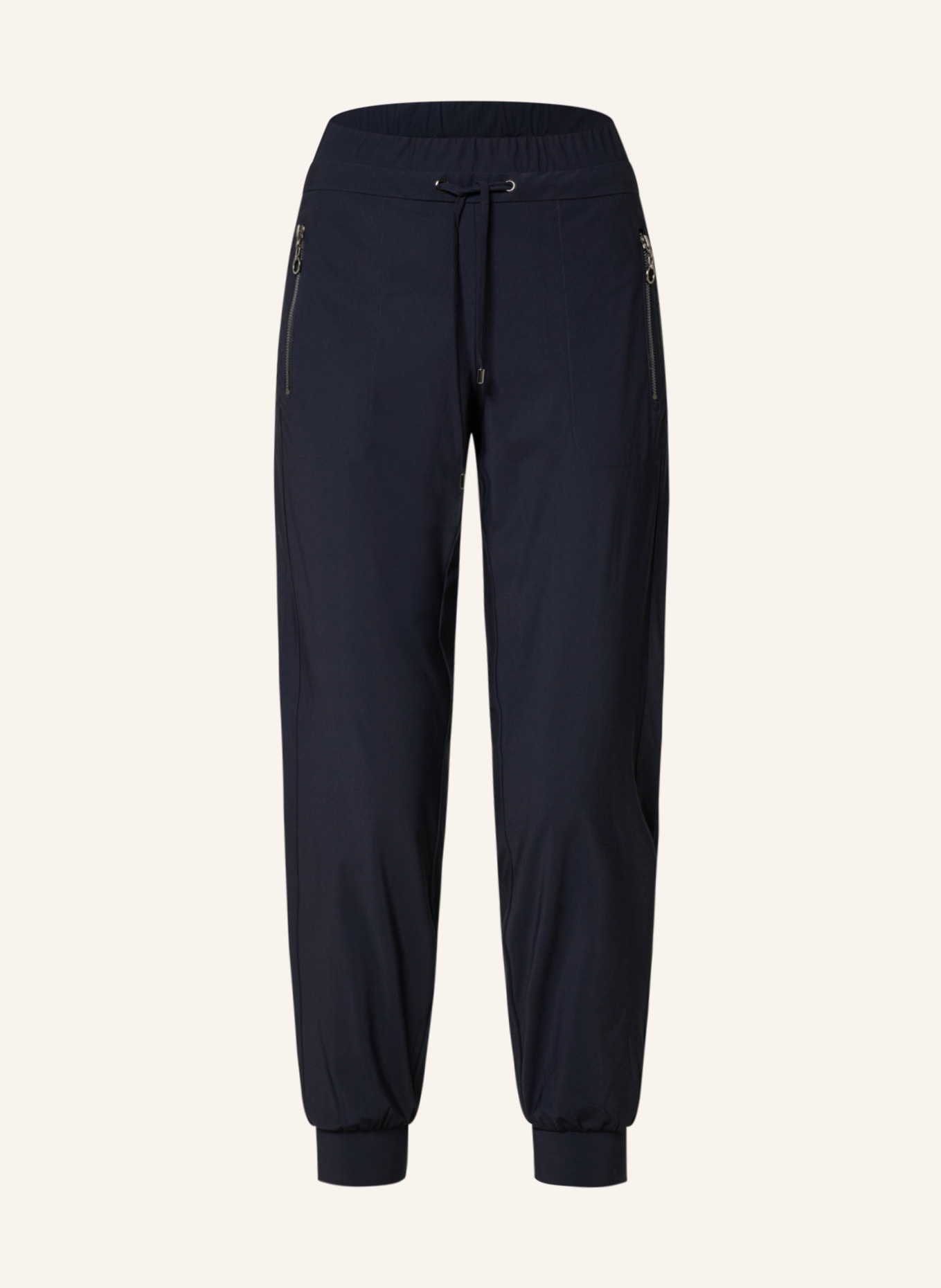 s.Oliver BLACK LABEL Trousers in jogger style, Color: DARK BLUE (Image 1)