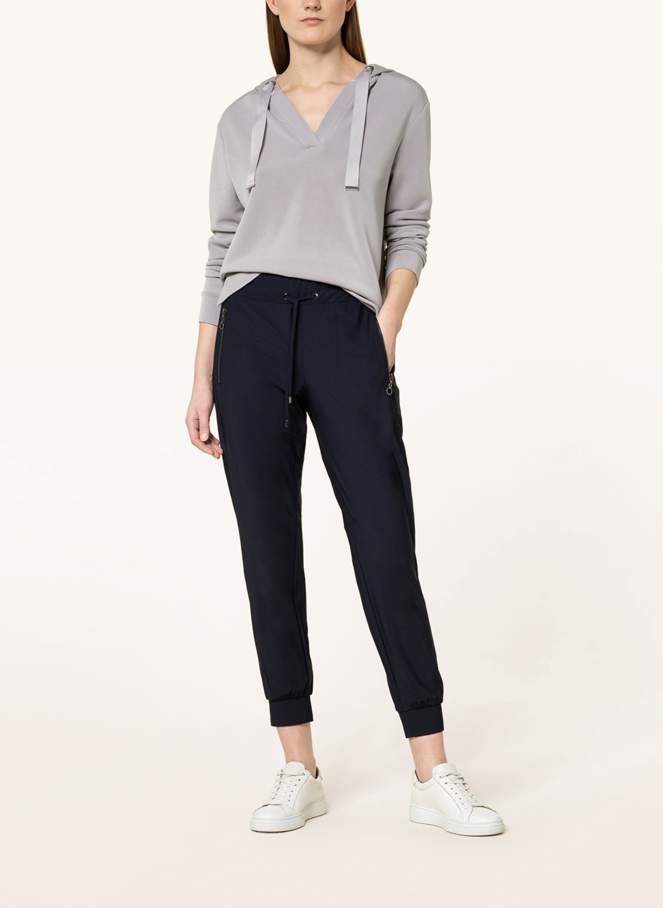 s.Oliver BLACK LABEL Trousers in jogger style, Color: DARK BLUE (Image 2)