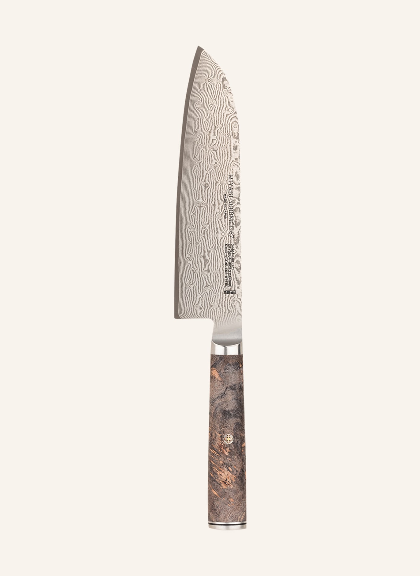 ZWILLING Nůž Santoku MIYABI 5000 MCD 67, Barva: HNĚDÁ/ SVĚTLE HNĚDÁ/ ŠEDÁ (Obrázek 1)
