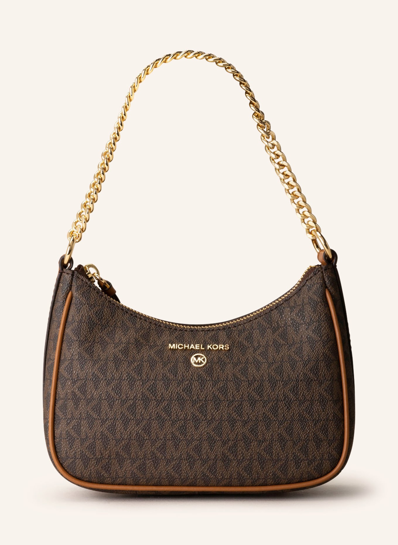 Buy Michael Kors Women Gold Embossed MK Metallic-Finish Small Duffle  Crossbody Bag for Women Online | Trendin