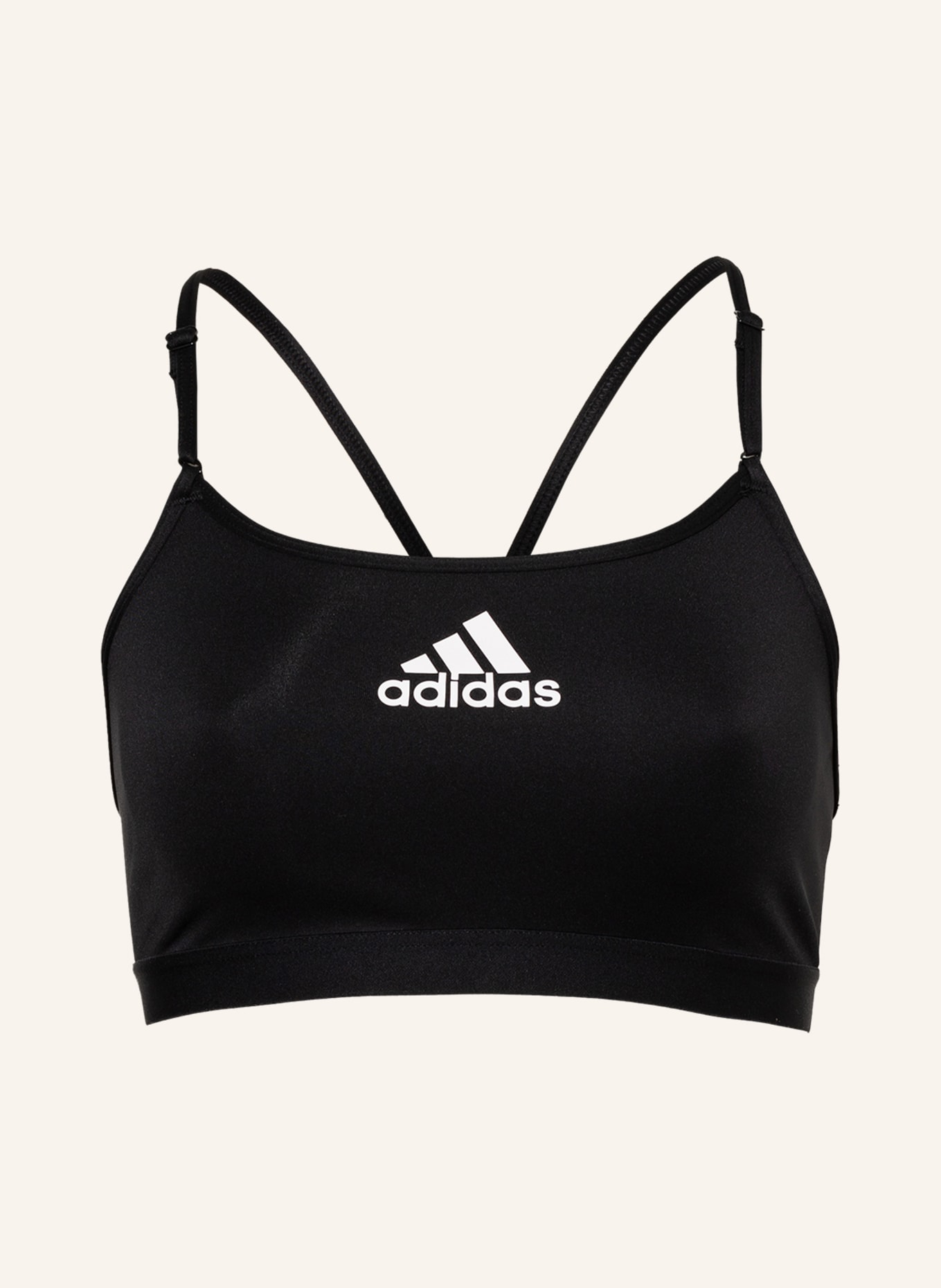 adidas Sports bra AEROREACT with mesh, Color: BLACK (Image 1)