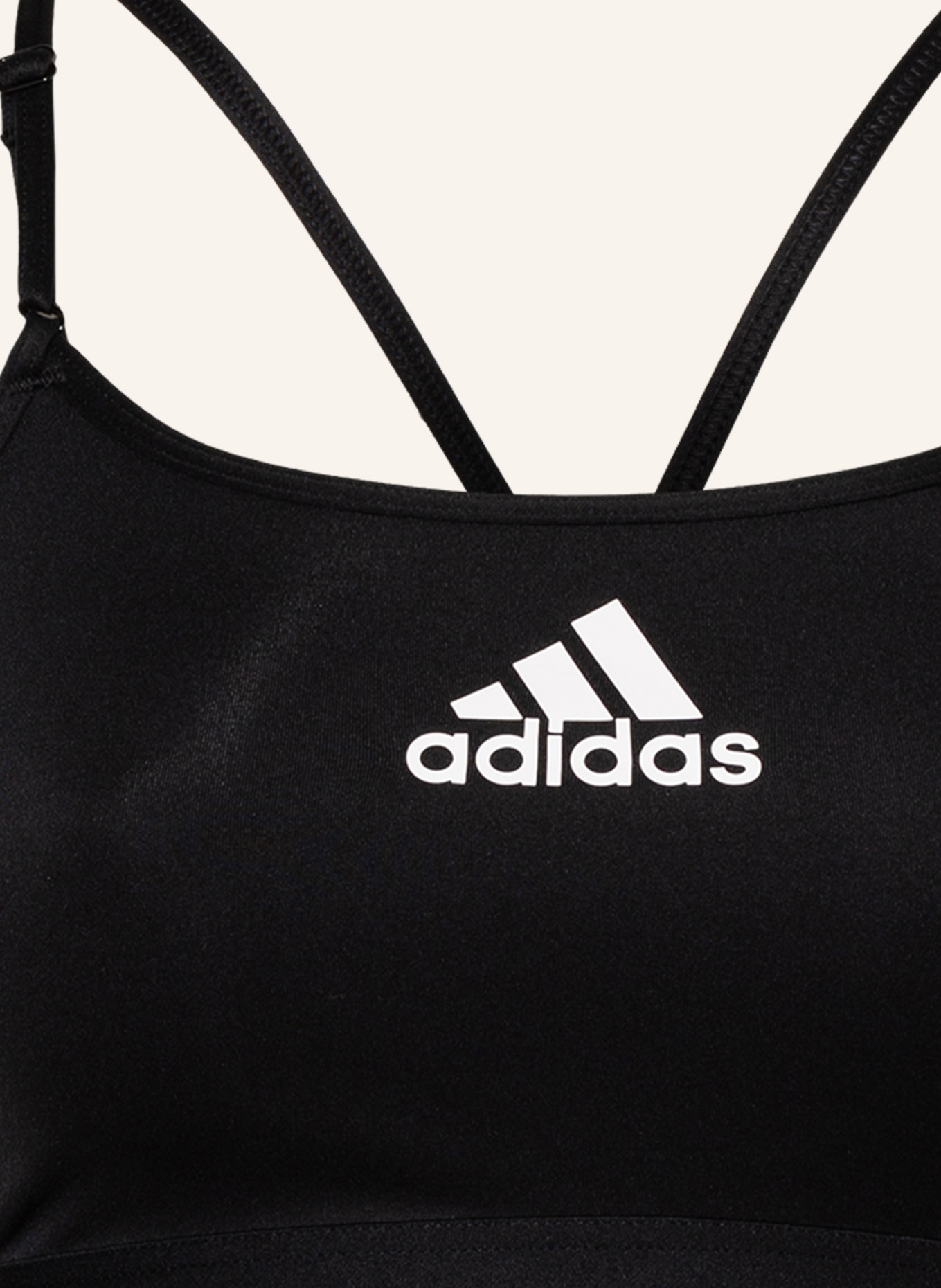 adidas Sports bra AEROREACT with mesh, Color: BLACK (Image 3)