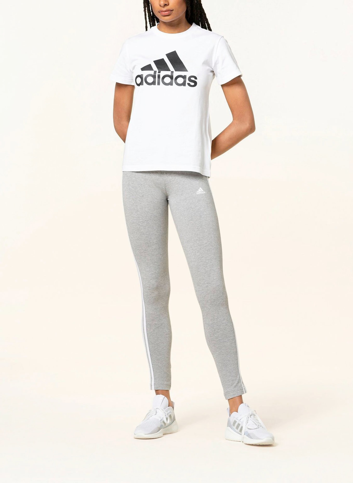 adidas Tights LOUNGEWEAR ESSENTIALS, Color: GRAY/ WHITE (Image 2)