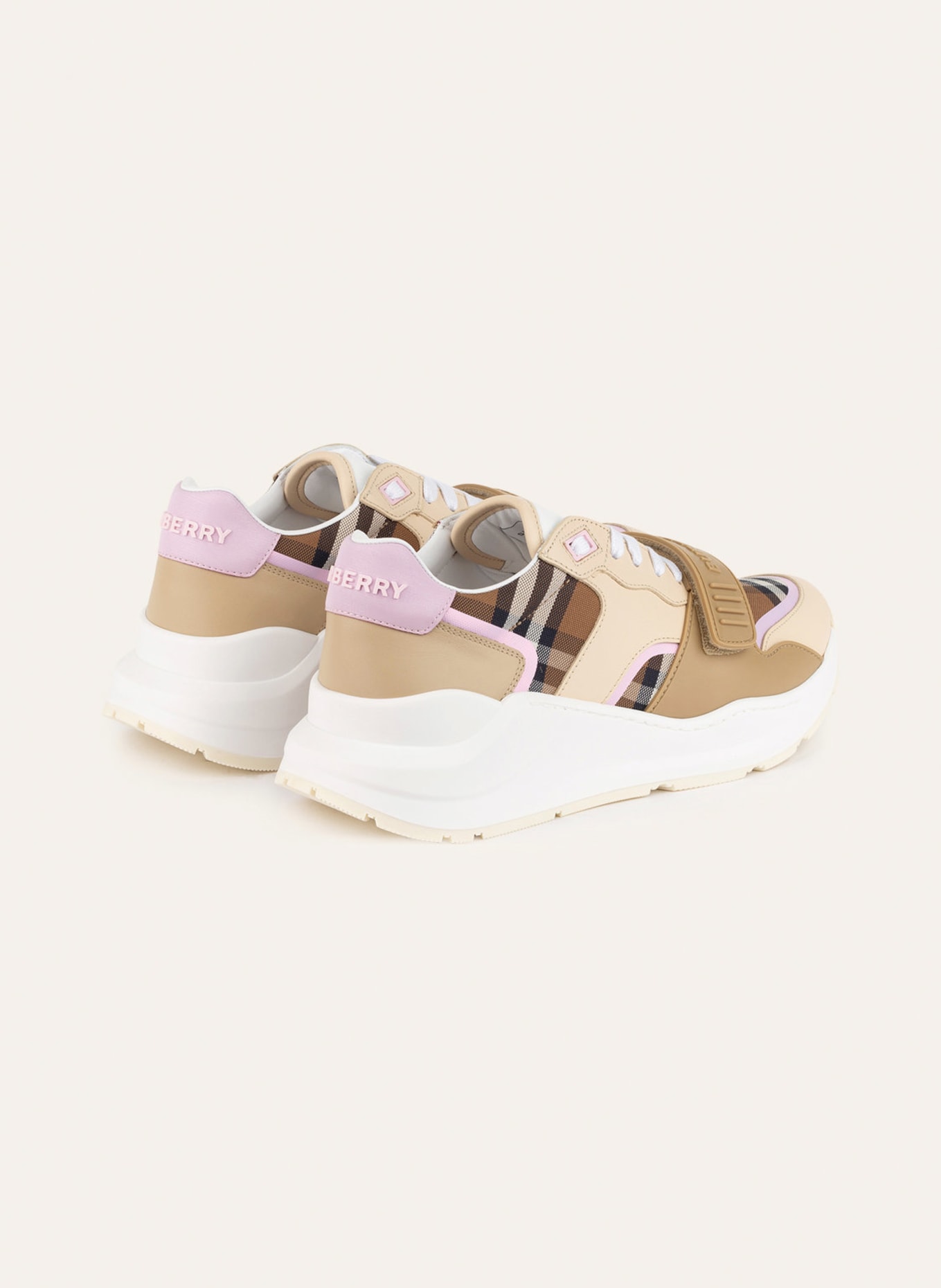 BURBERRY Sneakers RAMSEY, Color: LIGHT BROWN/ LIGHT PINK/ BROWN (Image 2)