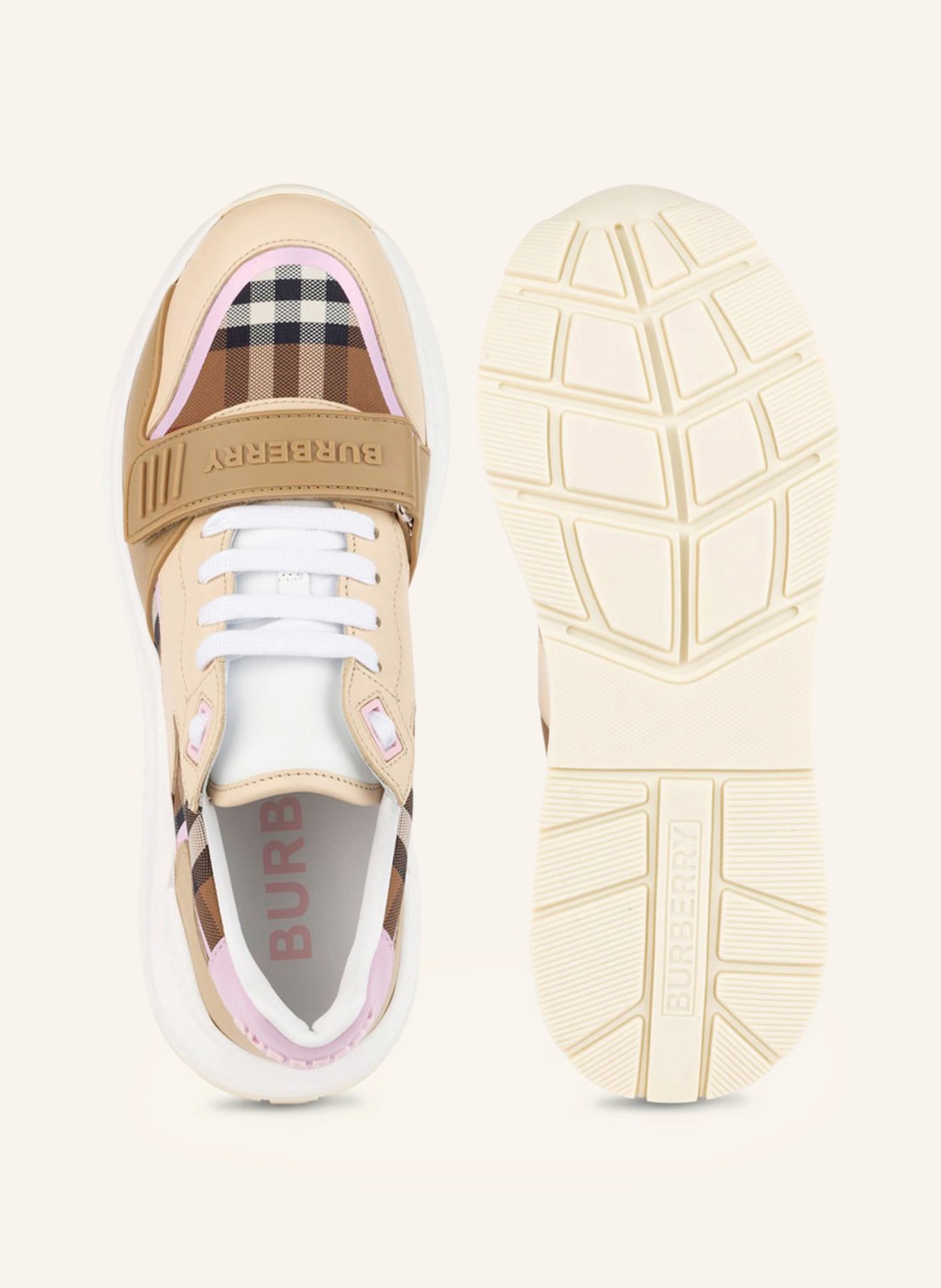BURBERRY Sneakers RAMSEY, Color: LIGHT BROWN/ LIGHT PINK/ BROWN (Image 5)