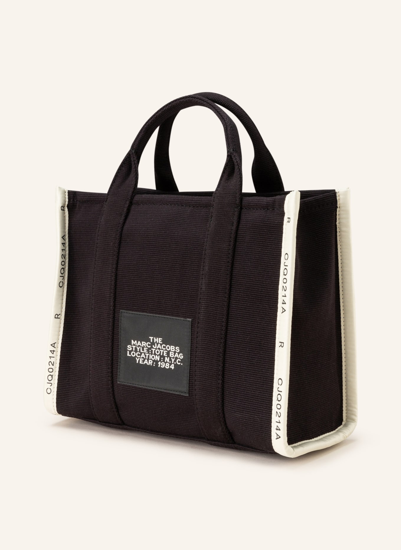 MARC JACOBS Handtasche THE SMALL TOTE BAG: SCHWARZ/ CREME