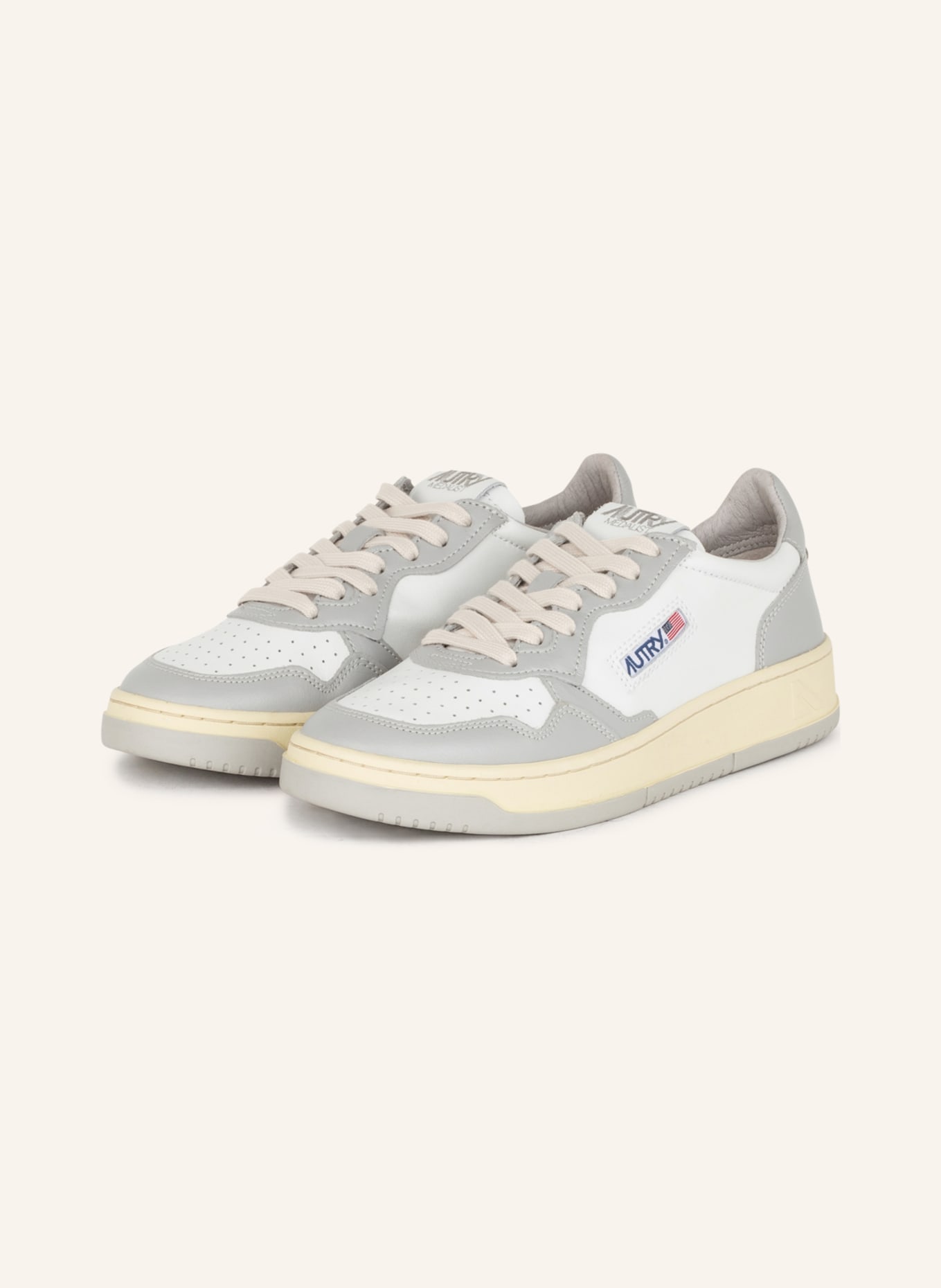 AUTRY MEDALIST LOW WB sneaker, Color: WHITE/ LIGHT GRAY (Image 1)