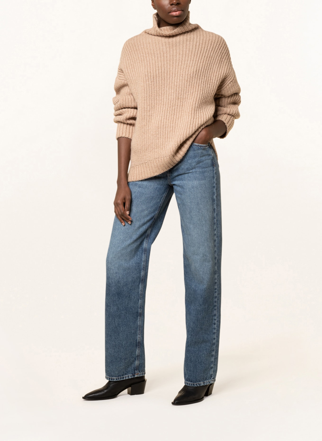 ANINE BING Turtleneck sweater SYDNEY, Color: BEIGE (Image 2)