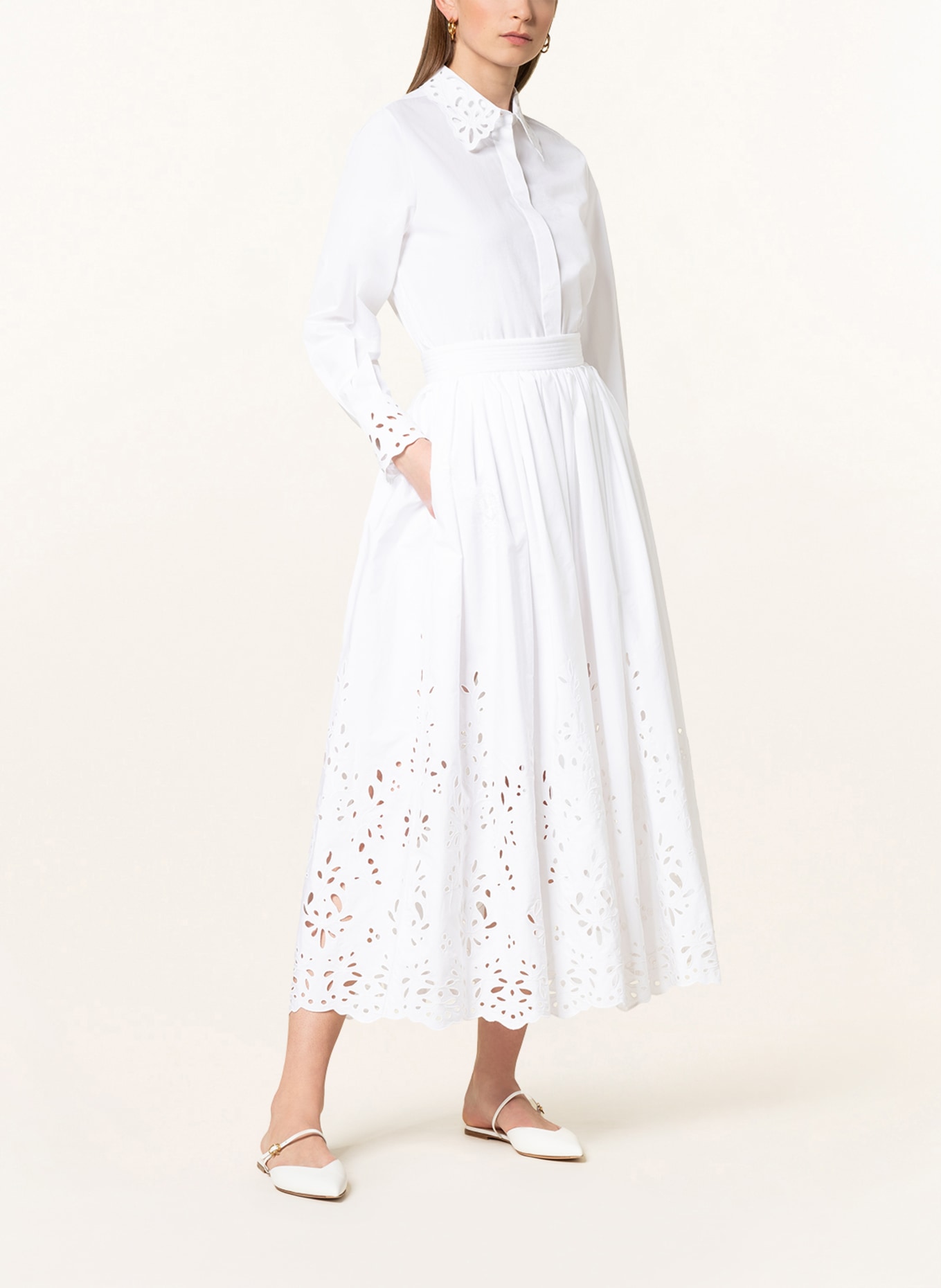 Chloé Skirt with broderie anglaise , Color: WHITE (Image 2)