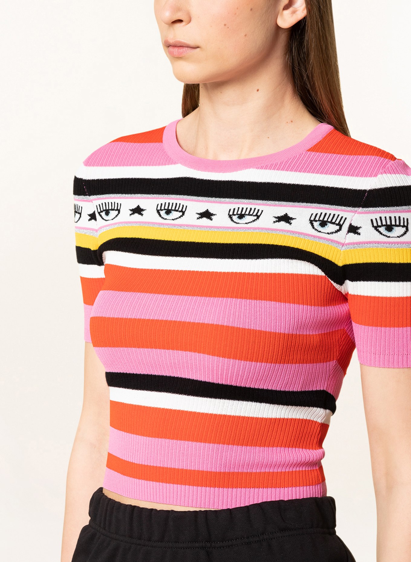 CHIARA FERRAGNI Knit shirt with glitter thread, Color: 919 multi (Image 4)