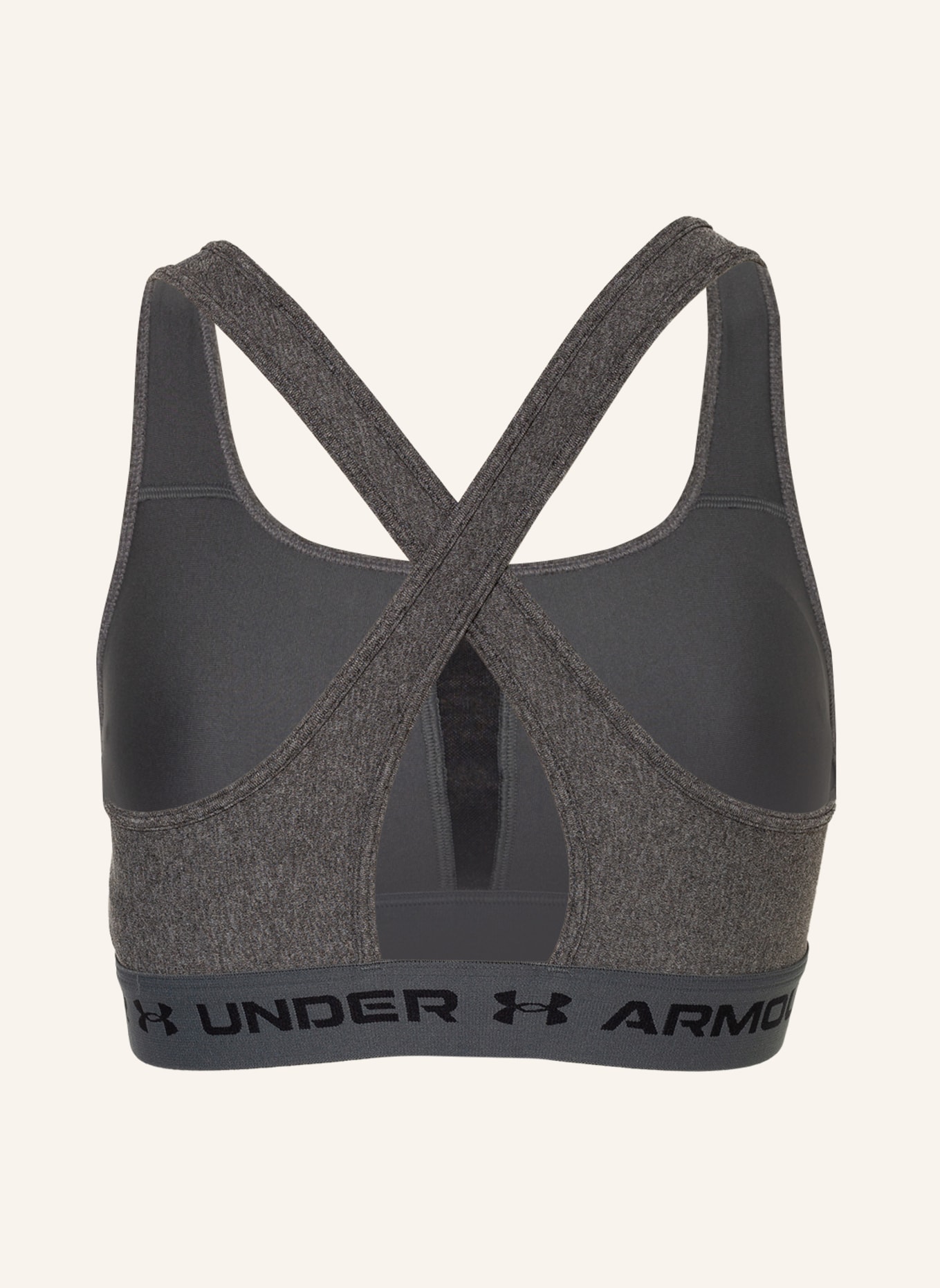 UNDER ARMOUR Sports bra HEATHER, Color: GRAY (Image 2)