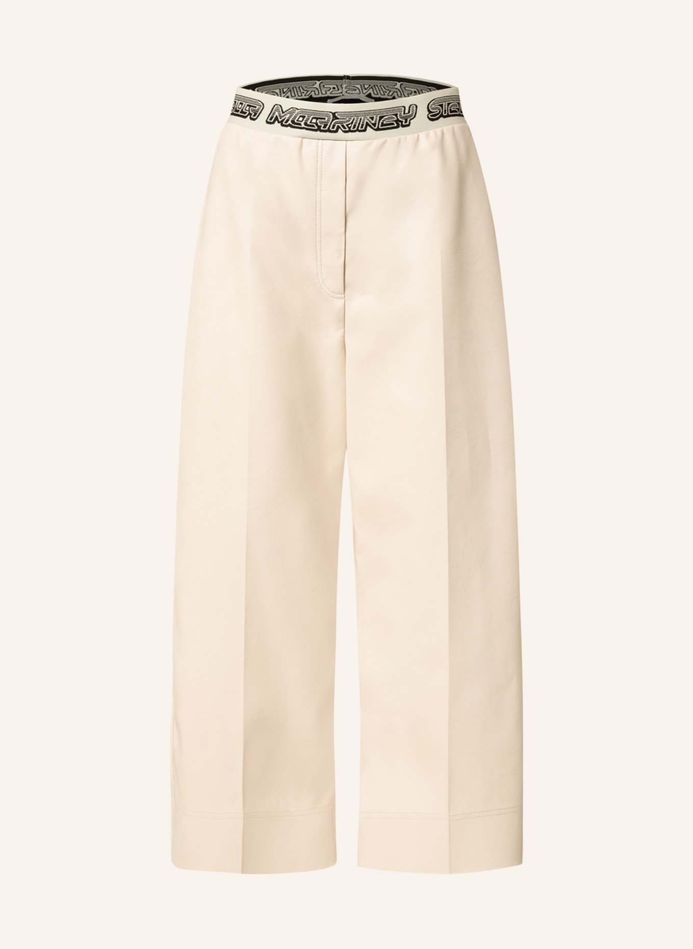 STELLA McCARTNEY Culotte kalhoty v koženém vzhledu , Barva: KRÉMOVÁ (Obrázek 1)