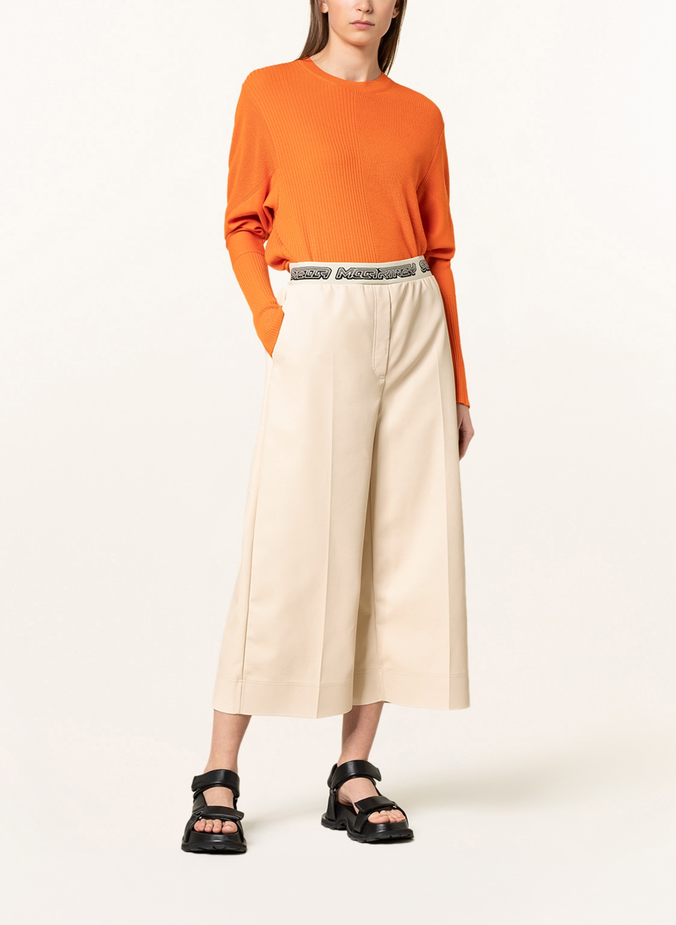 STELLA McCARTNEY Culotte kalhoty v koženém vzhledu , Barva: KRÉMOVÁ (Obrázek 2)