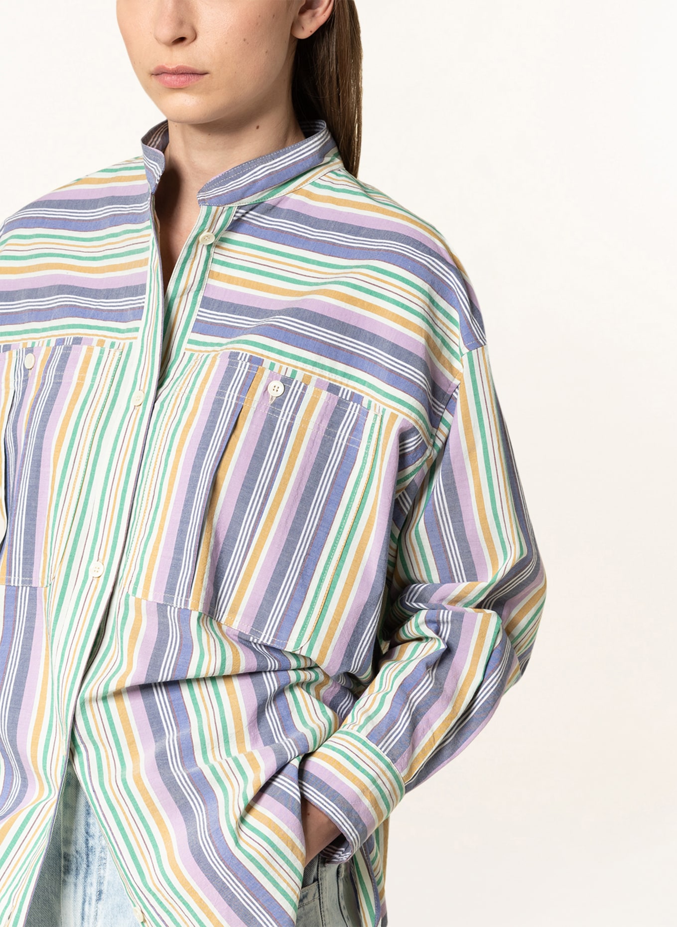 ISABEL MARANT Bluse TAYLOR, Farbe: HELLLILA/ DUNKELLILA/ WEISS (Bild 4)