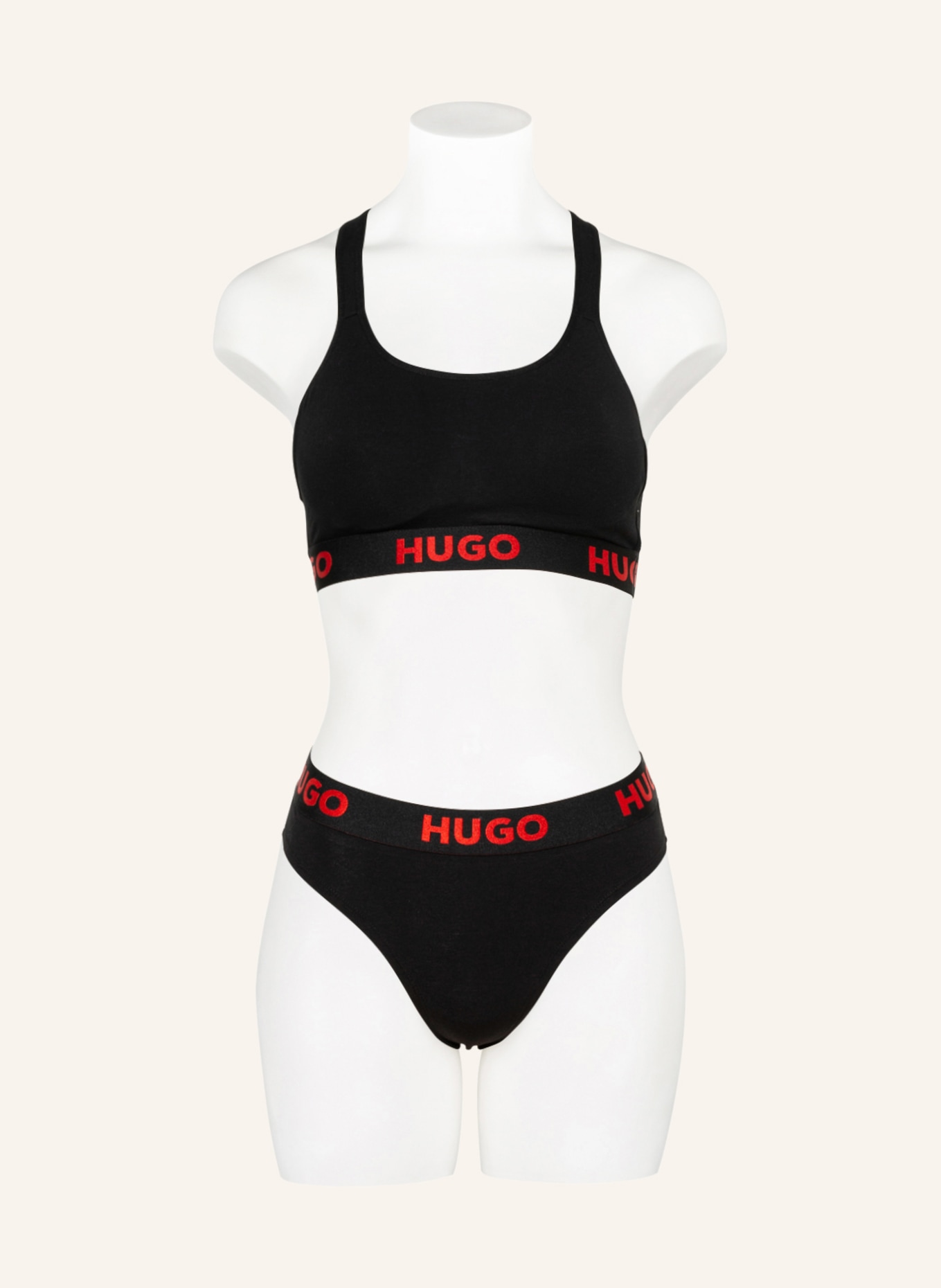 HUGO Bustier: SCHWARZ / ROT