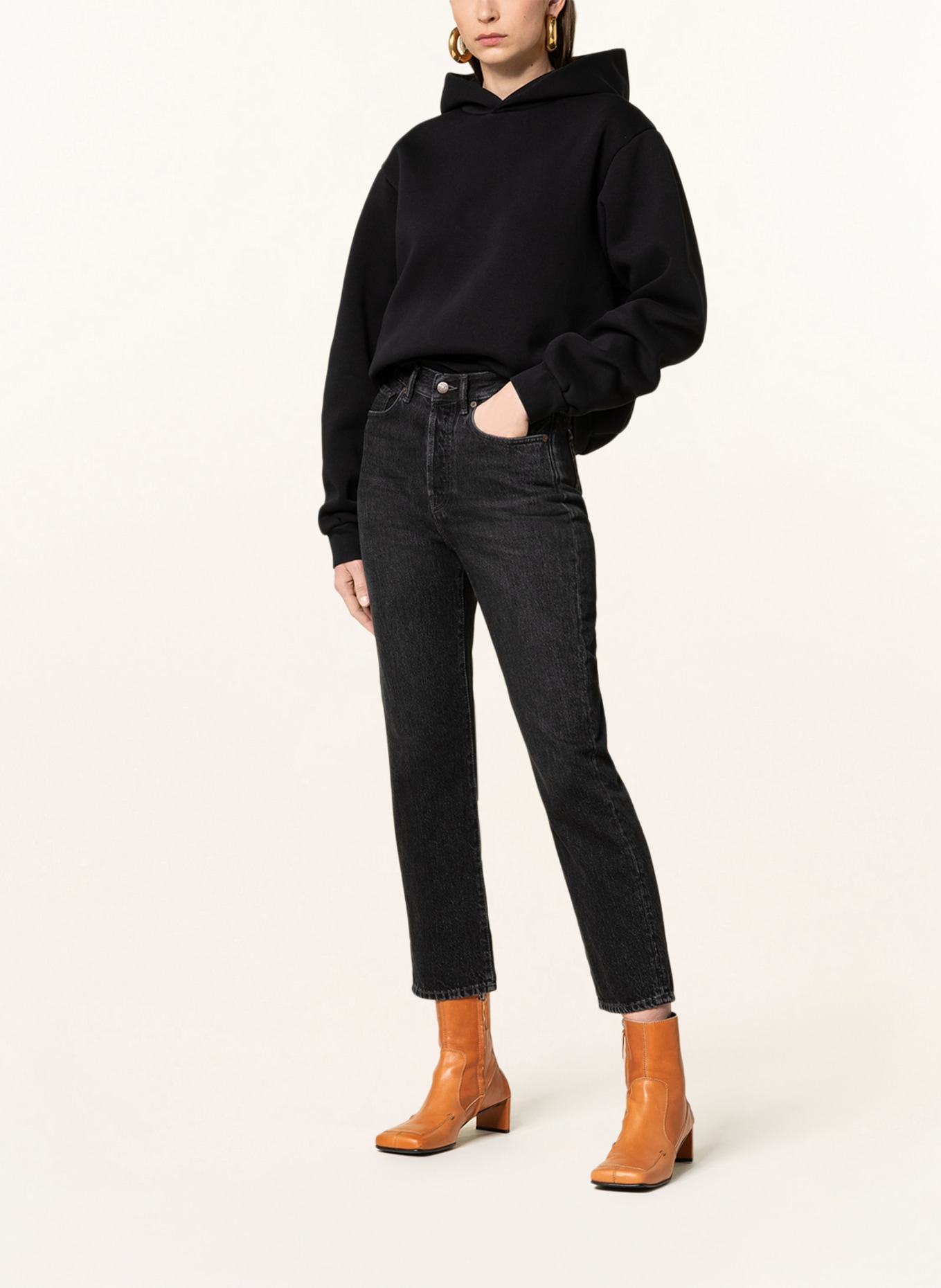Acne Studios 7/8 jeans, Color: BLACK (Image 2)
