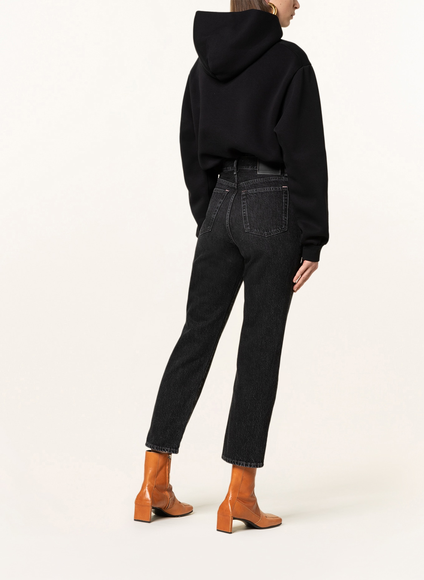 Acne Studios 7/8 jeans, Color: BLACK (Image 3)