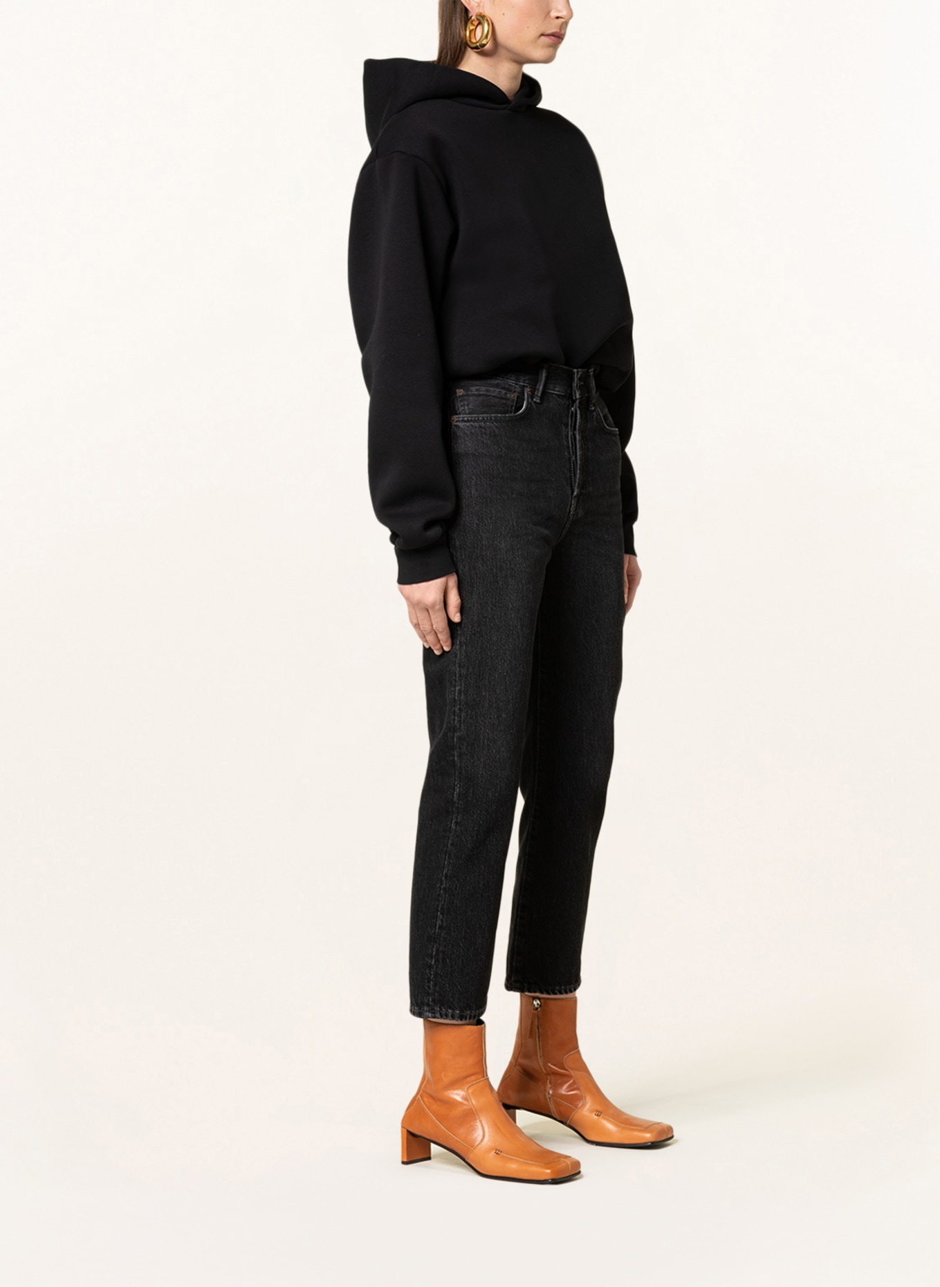 Acne Studios 7/8 jeans, Color: BLACK (Image 4)