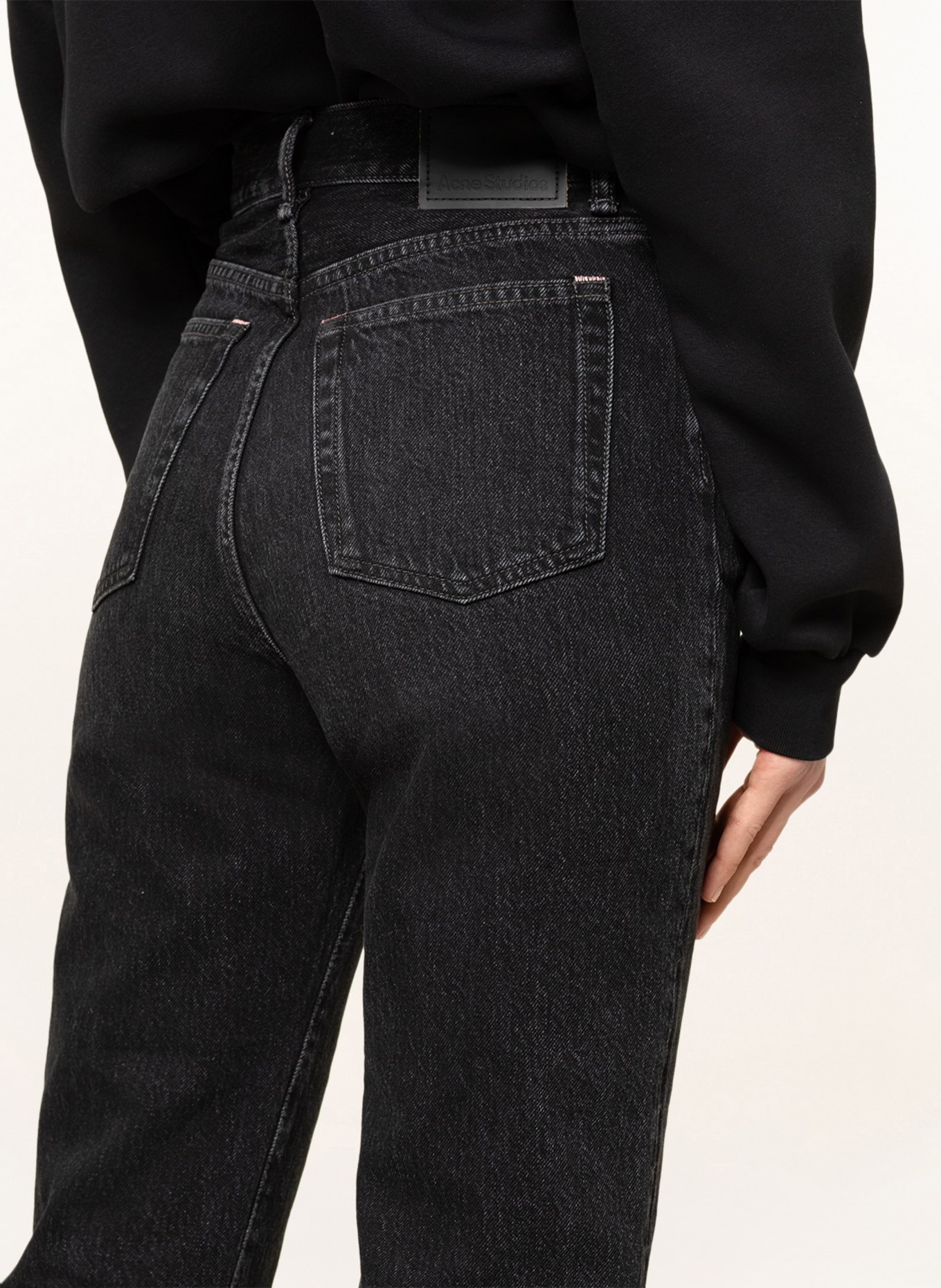 Acne Studios 7/8 jeans, Color: BLACK (Image 5)