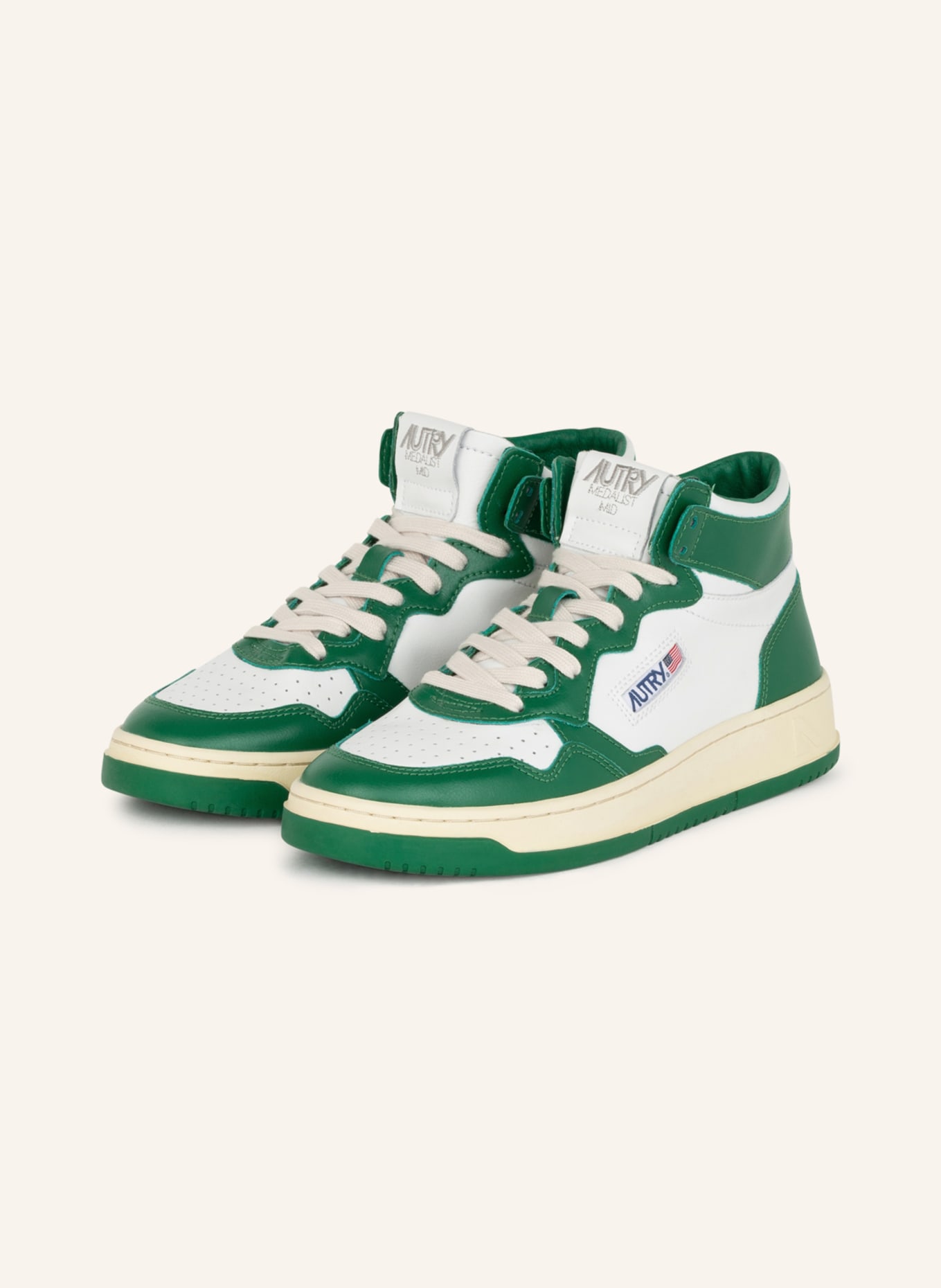 AUTRY Hightop-Sneaker MEDALIST MID WB: WEISS/ GRÜN