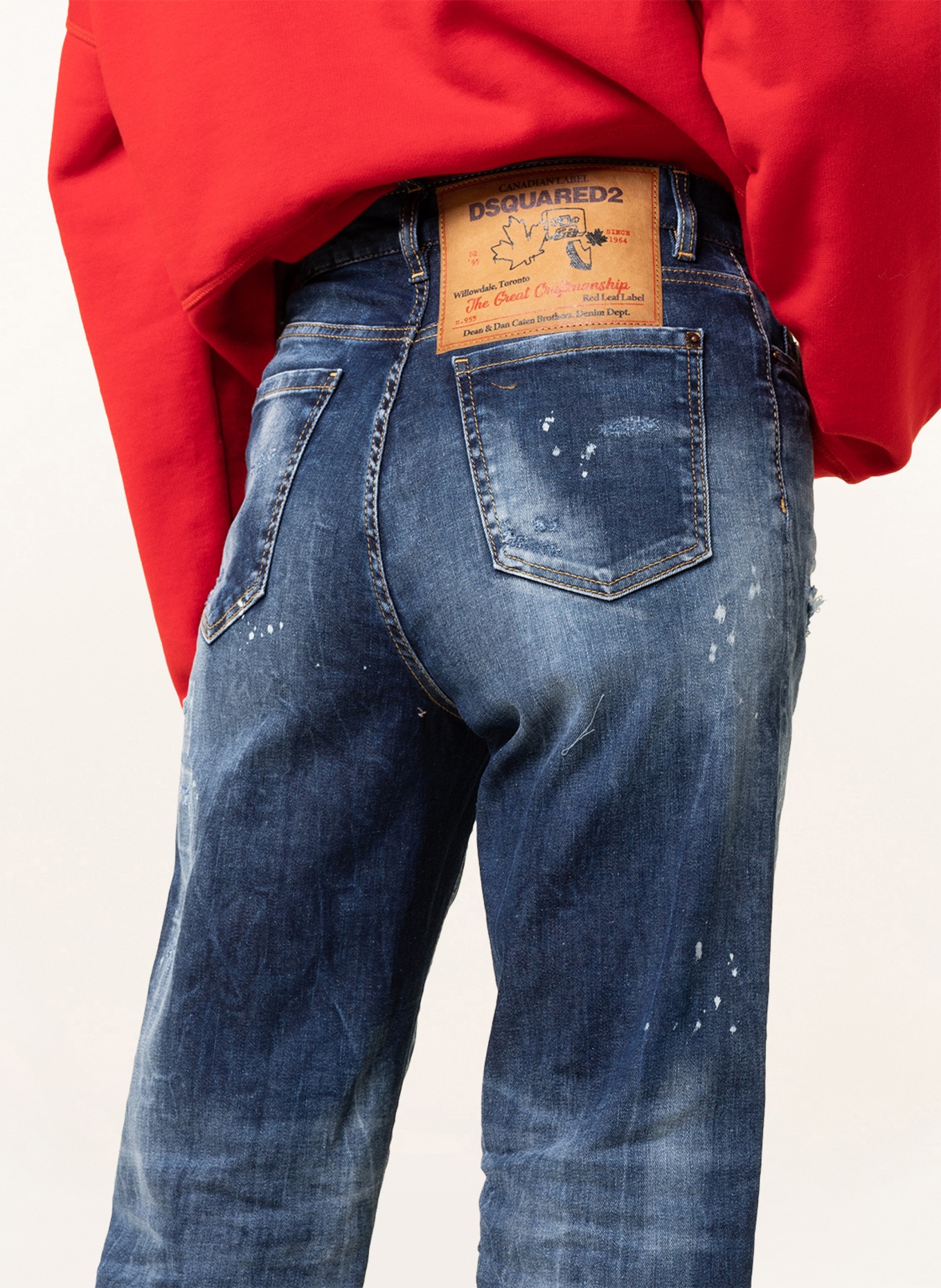 DSQUARED2 Straight jeans BOSTON, Color: 470 NAVY BLUE (Image 5)
