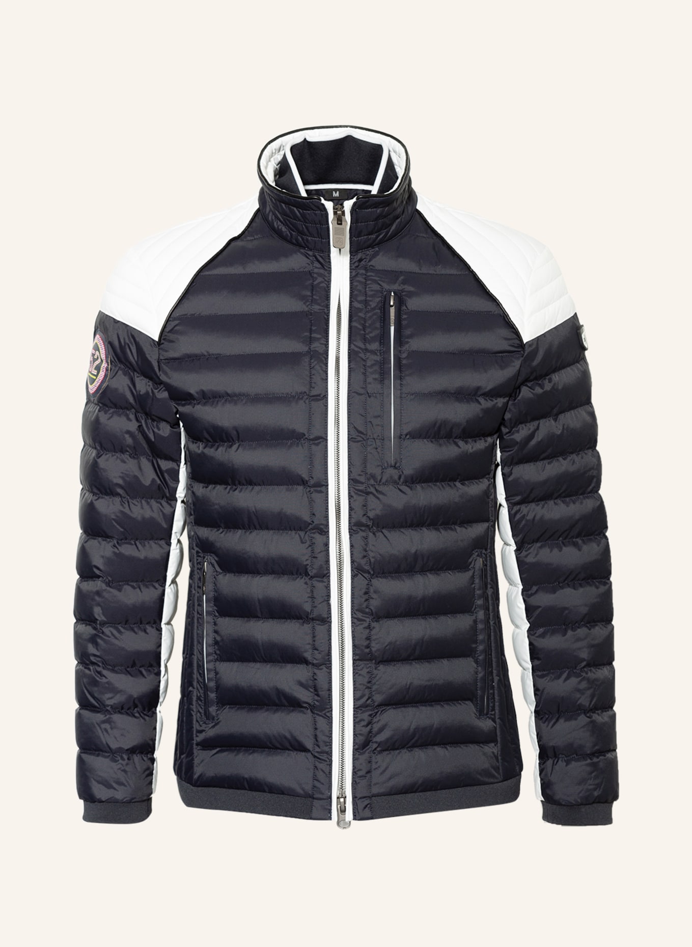 WELLENSTEYN Quilted jacket MOL, Color: DARK BLUE/ WHITE (Image 1)