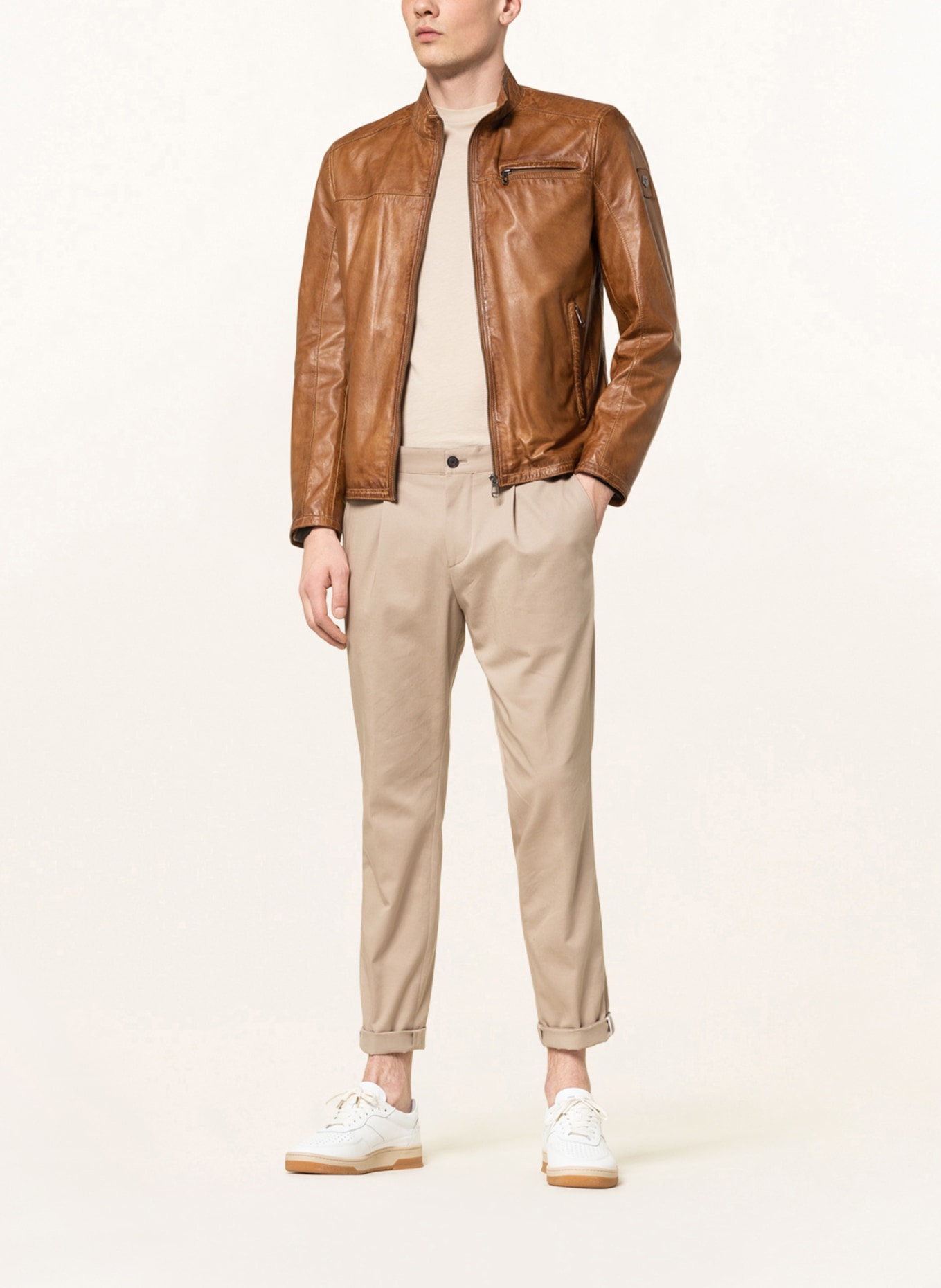 MILESTONE Leather jacket MS-MARCO, Color: COGNAC (Image 2)