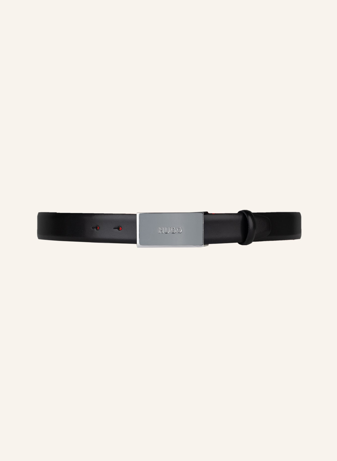 HUGO Leather belt BALDWIN, Color: BLACK (Image 2)