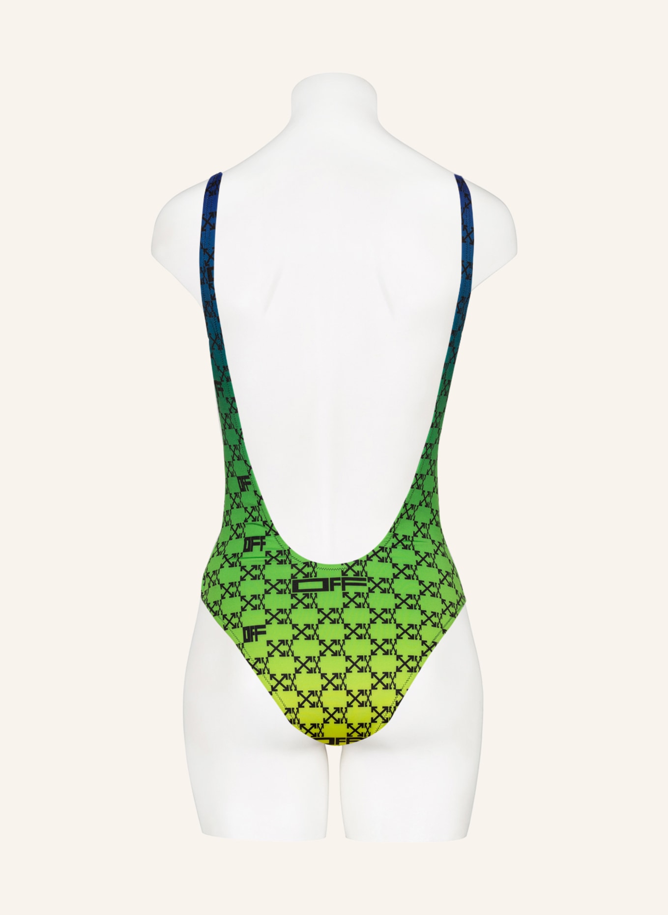 Off-White Swimsuit, Color: LIGHT GREEN/ GREEN/ BLACK (Image 3)