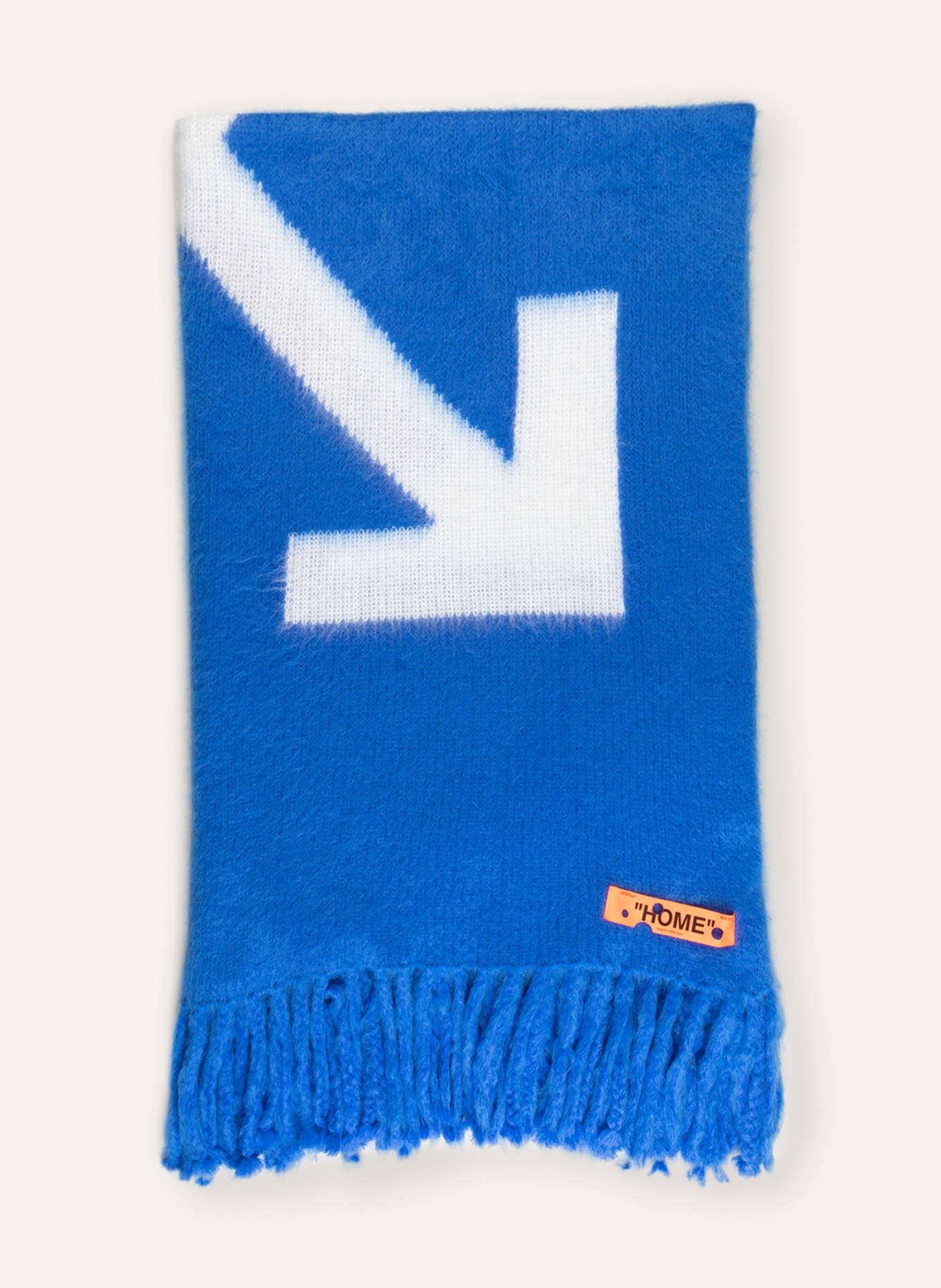 Off-White Home Throw, Color: BLUE/ WHITE (Image 3)