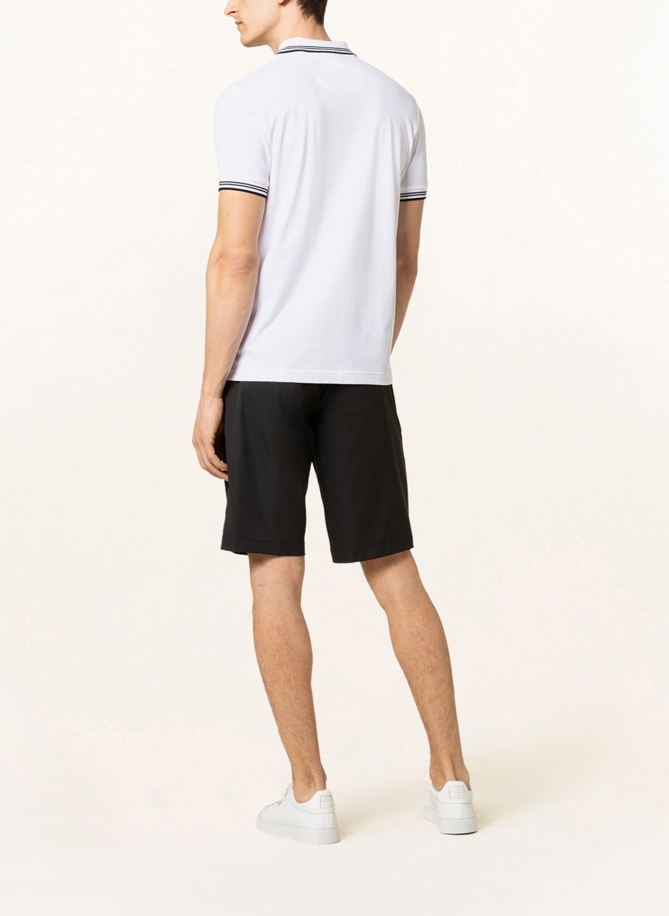 BOSS Piqué polo shirt PAUL slim fit, Color: WHITE/ BLACK (Image 3)
