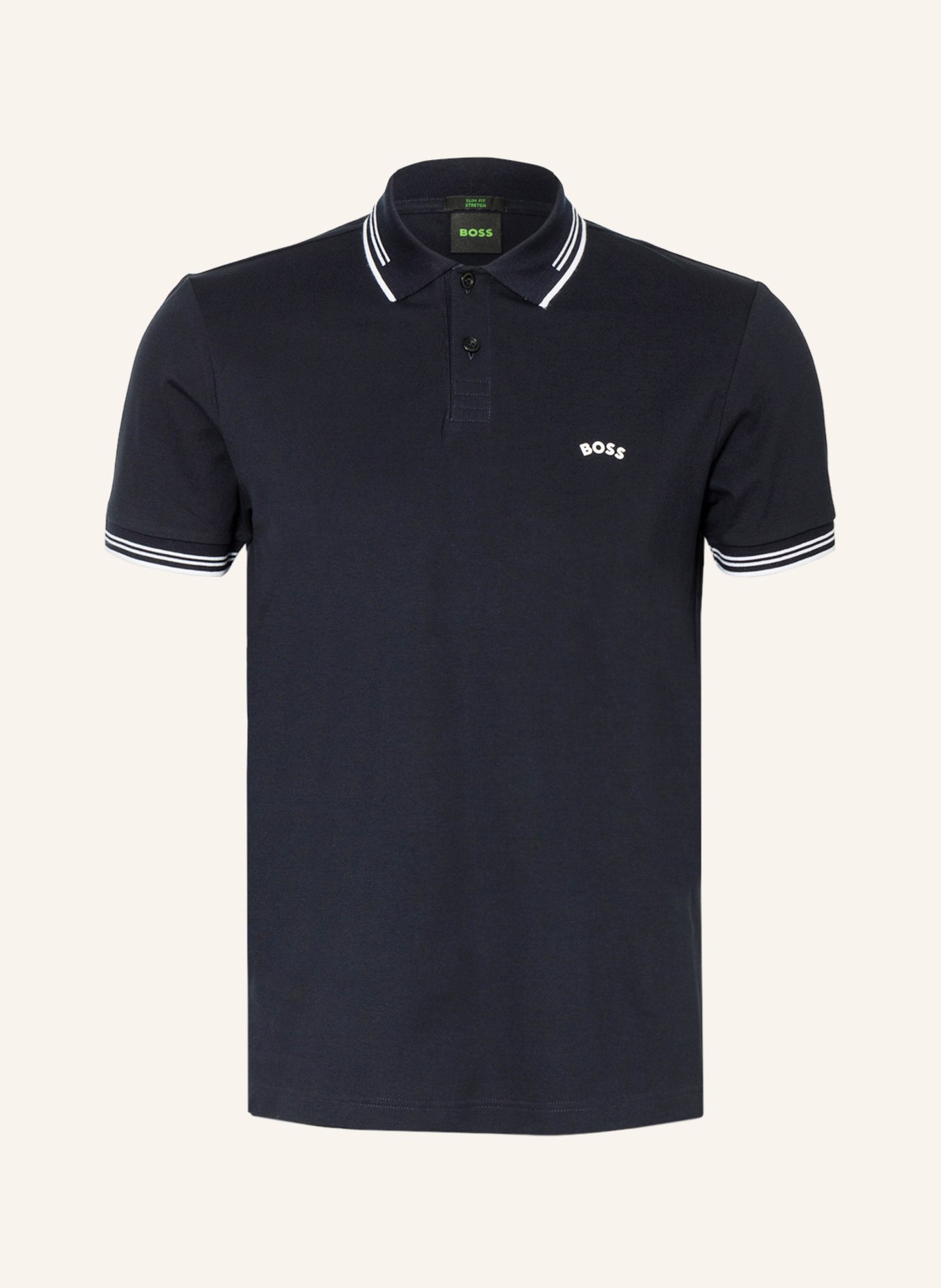 BOSS Piqué-Poloshirt PAUL Slim Fit, Farbe: DUNKELBLAU (Bild 1)