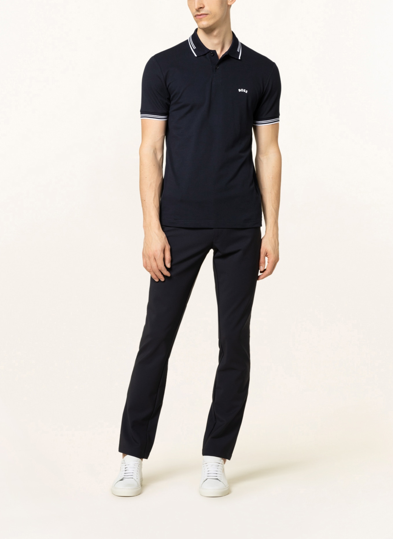 BOSS Piqué-Poloshirt PAUL Slim Fit, Farbe: DUNKELBLAU (Bild 2)