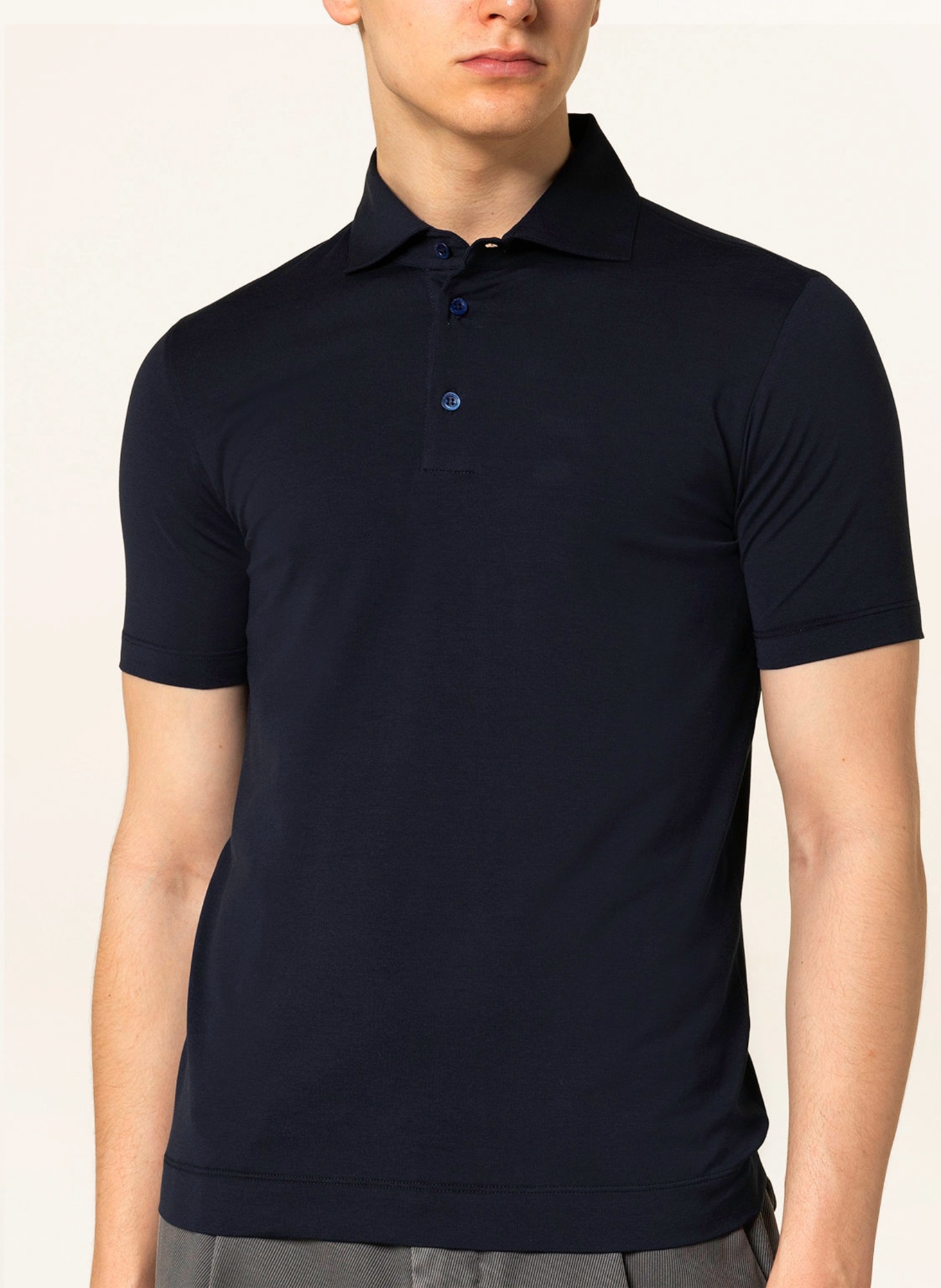 cruciani Jersey polo shirt, Color: DARK BLUE (Image 4)